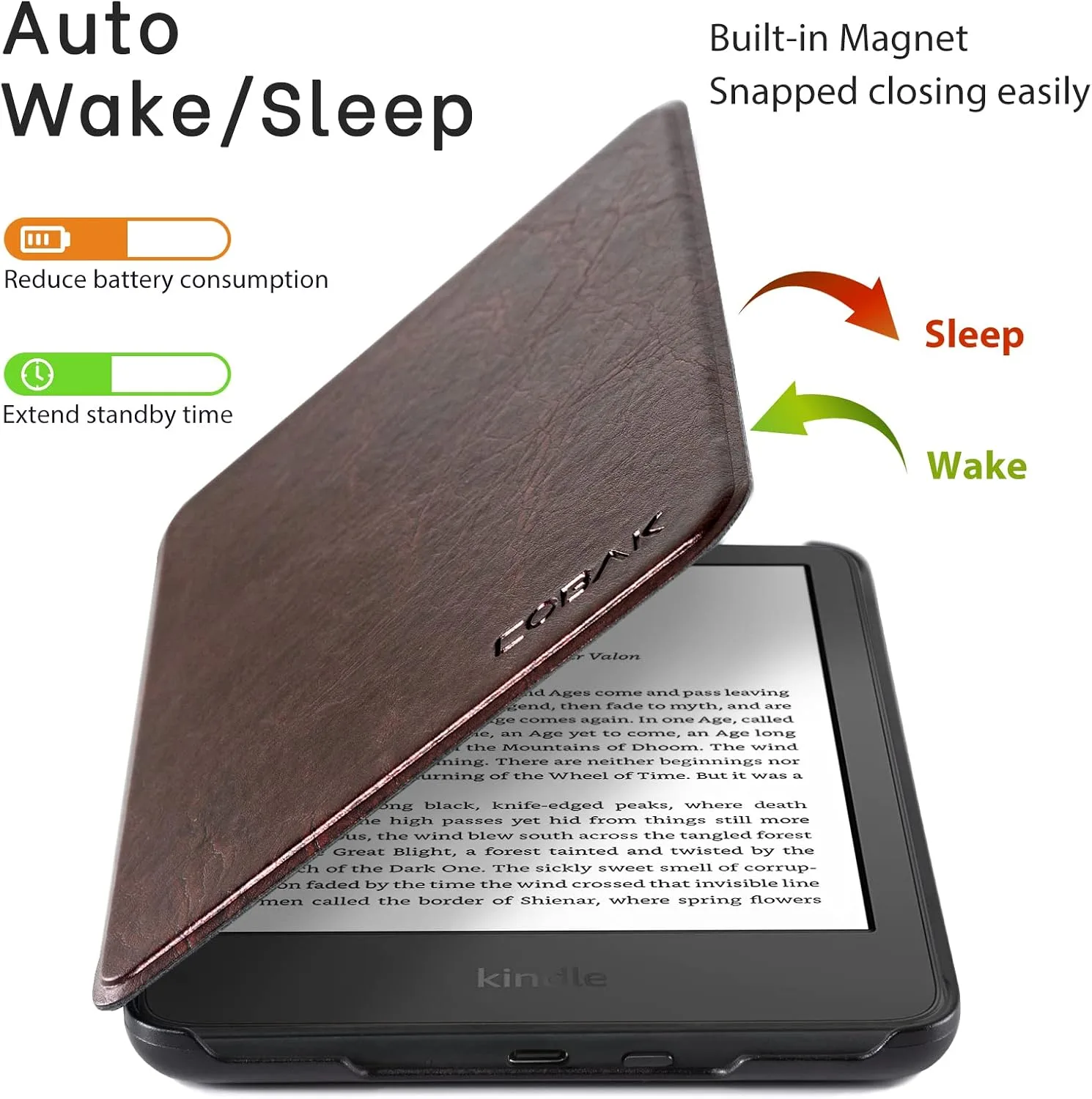 CoBak Case for All New 6 Inch Kindle 2024 and 2022 (11 Generation)