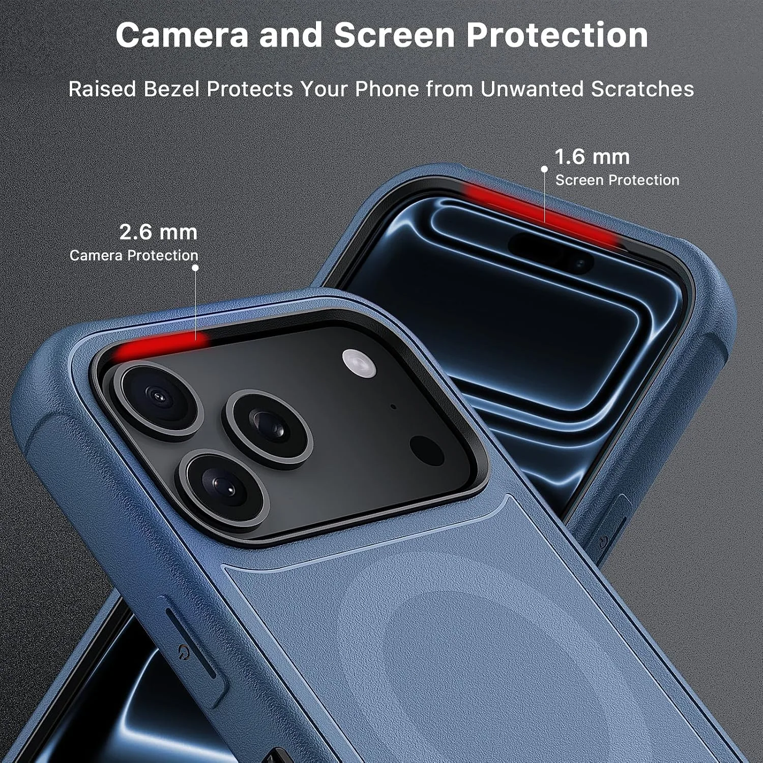 M MYBAT PRO Maverick Series Case for iPhone 17 Pro Max w Belt Clip Holster Blue
