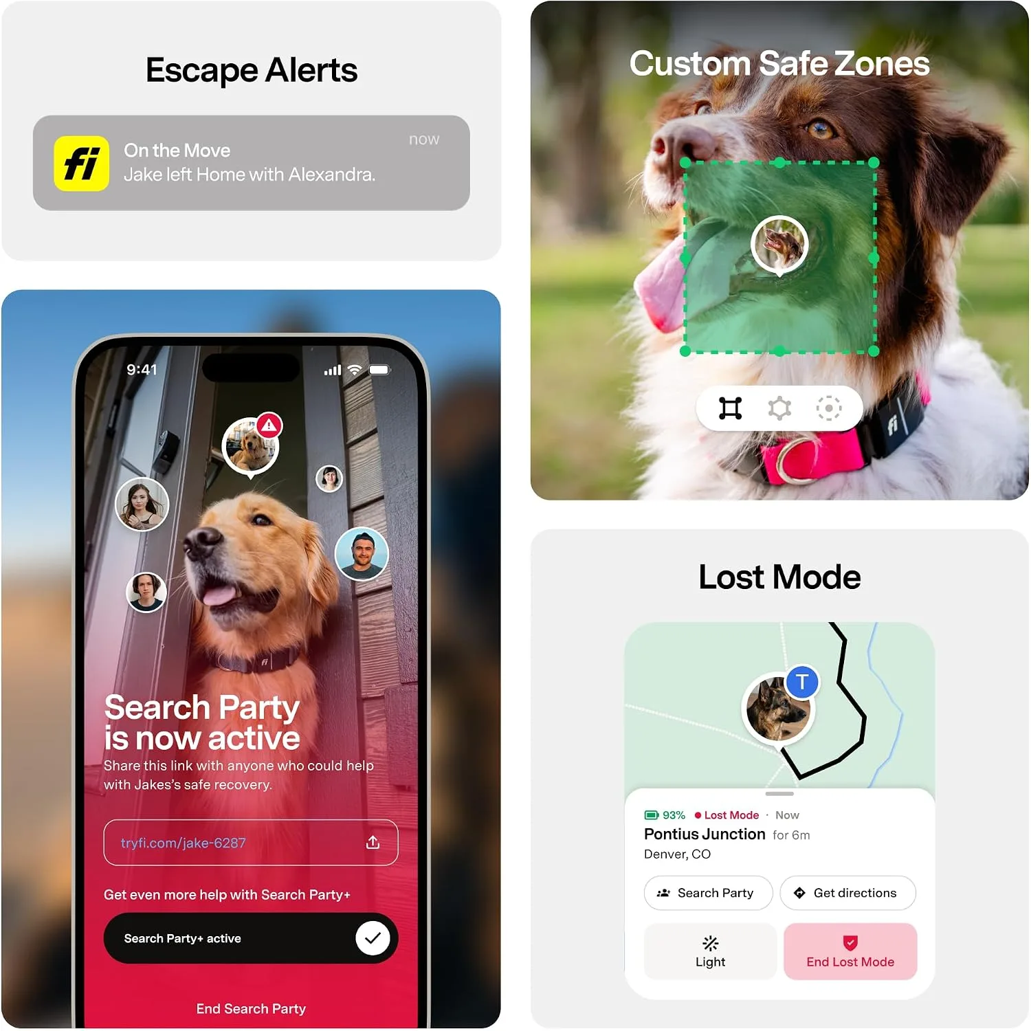 Fi Series 3+ GPS Dog Collar & Tracker, Membership Required, Gray M