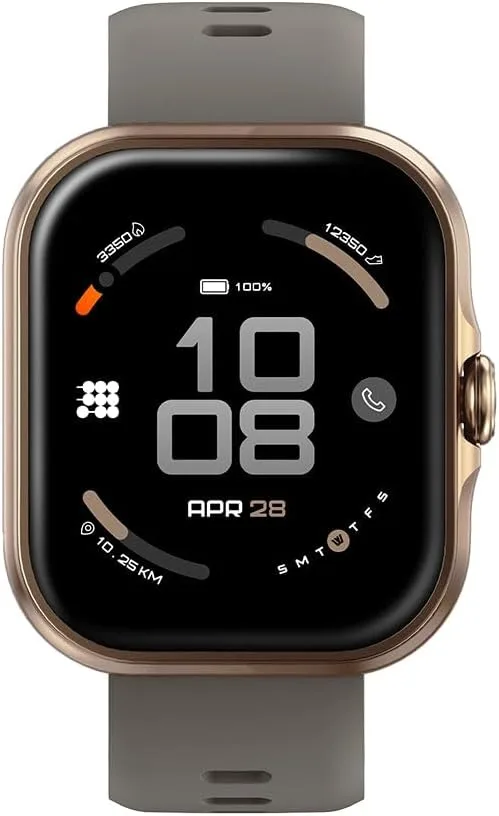Cubitt Viva Lite Smartwatch, 1.85” AMOLED, Built-in GPS, Bluetooth Calls, VITA AI Assistant, Route Navigation, Compass, 100+ Sports Modes, 3ATM Water Resistant, Offline Music — Mocha Brown