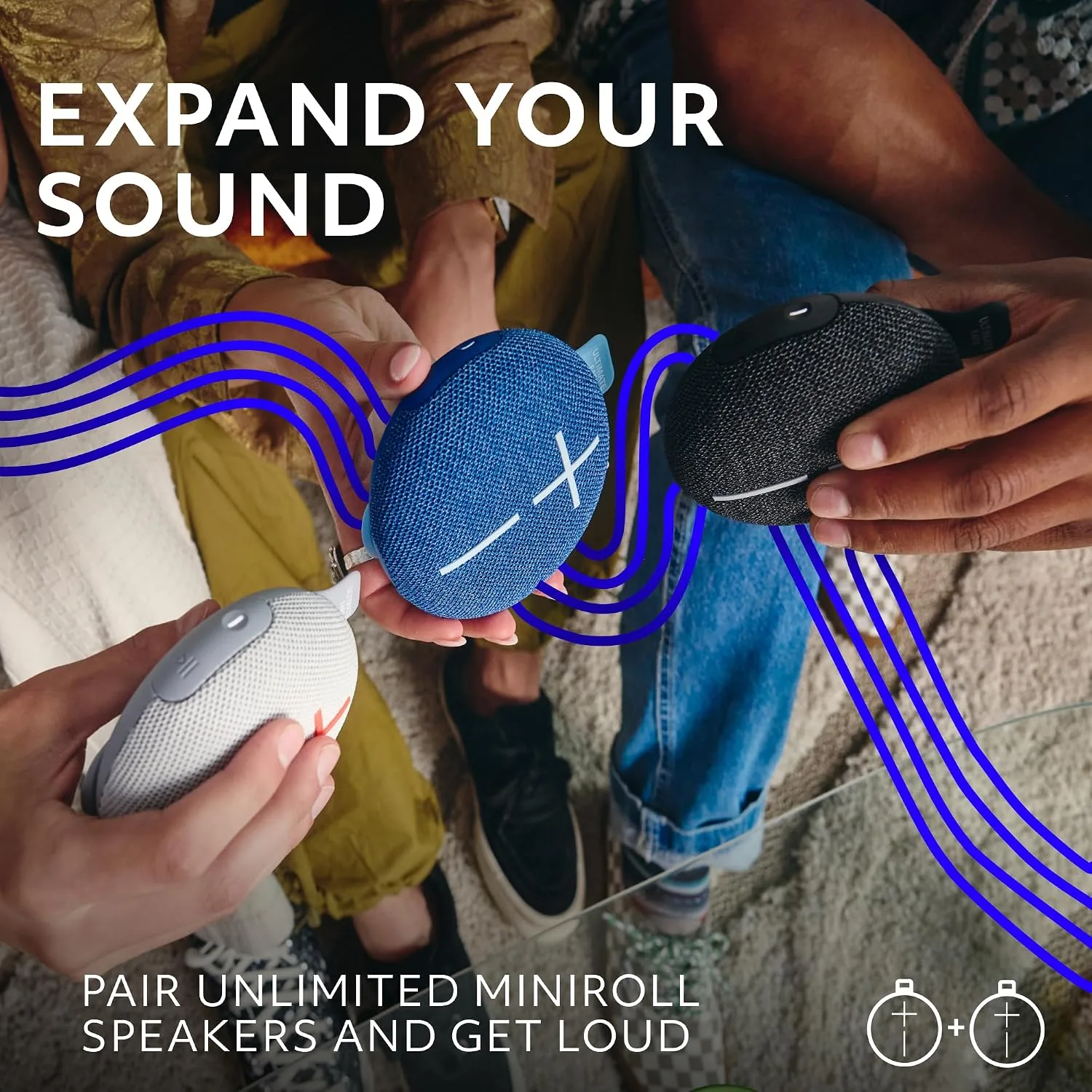 Ultimate Ears MINIROLL Waterproof Bluetooth Speaker - Majestic Blue