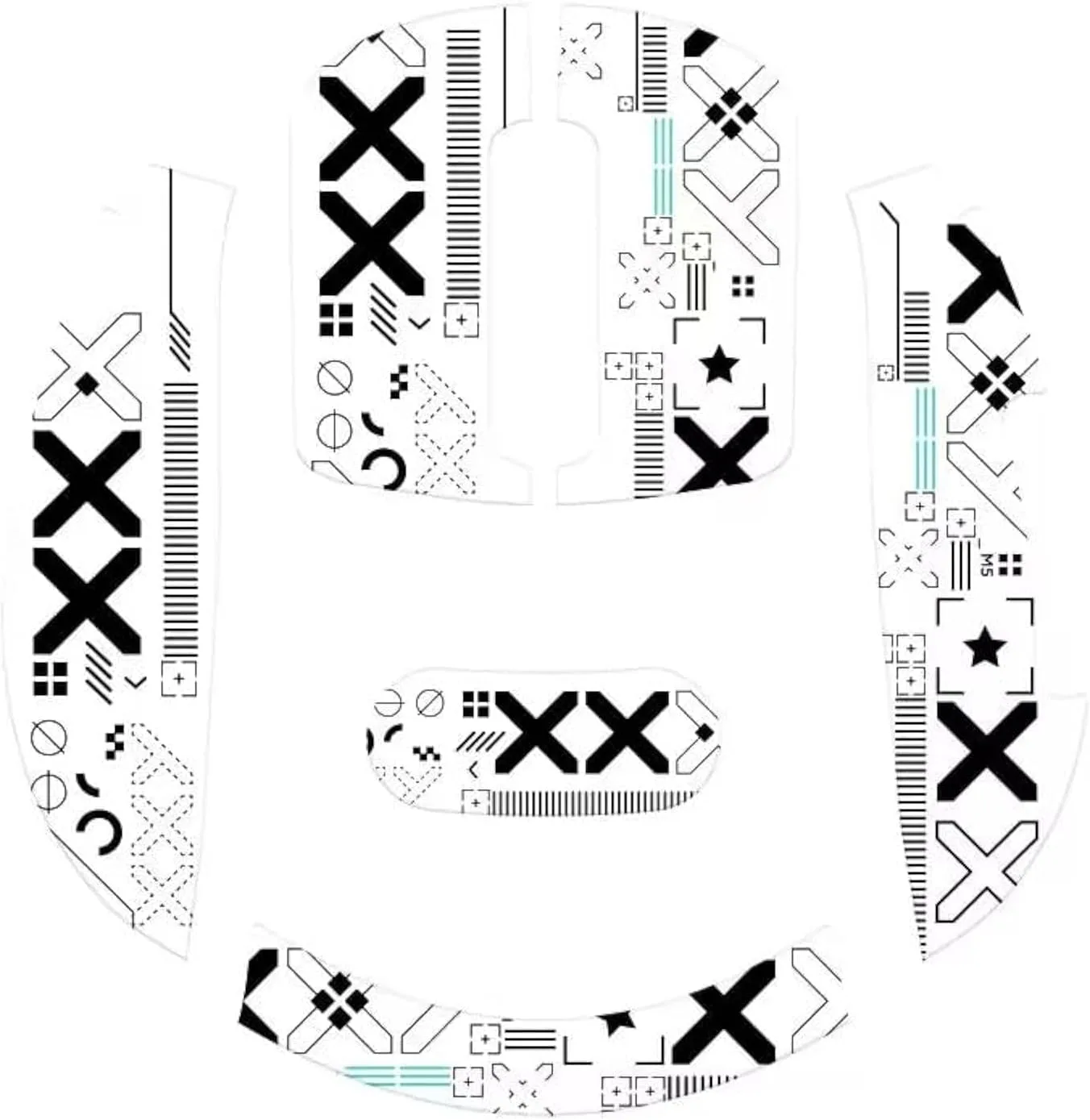 Cinta Antideslizante para Mouse Gamer Manbasnake Attack Shark X3 Wireless Blanca