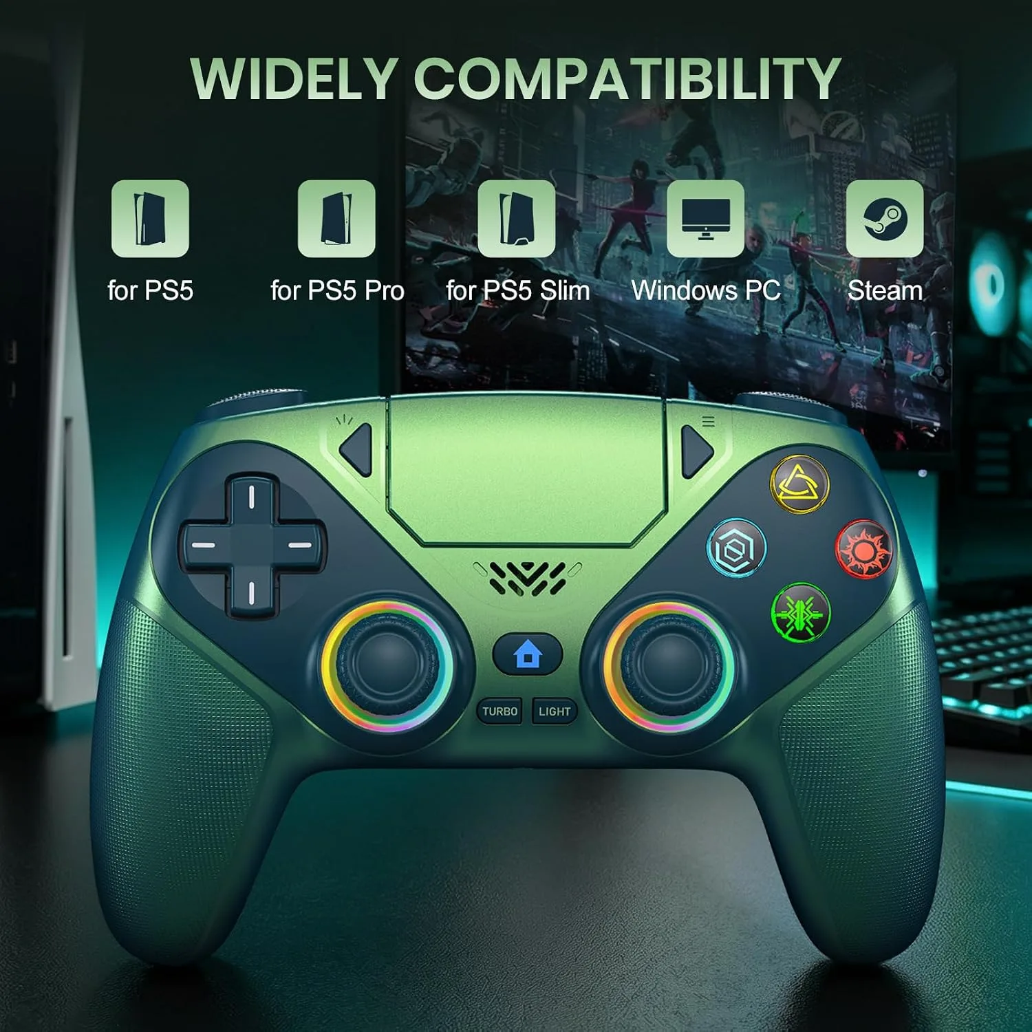 Gamrombo LED Wireless Controller for PS5