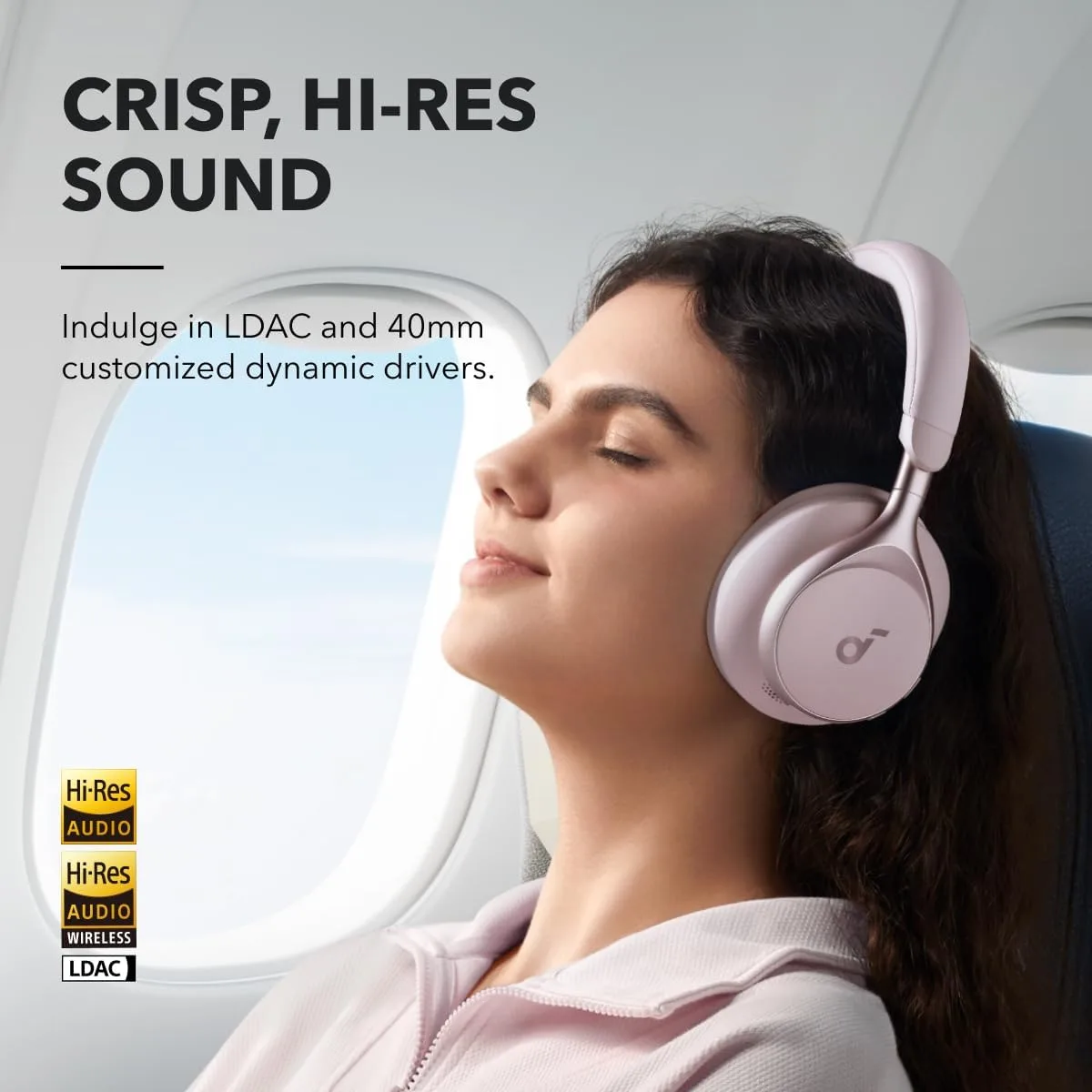 Soundcore Anker Space One ANC Over-Ear Headphones, Voice Reduction