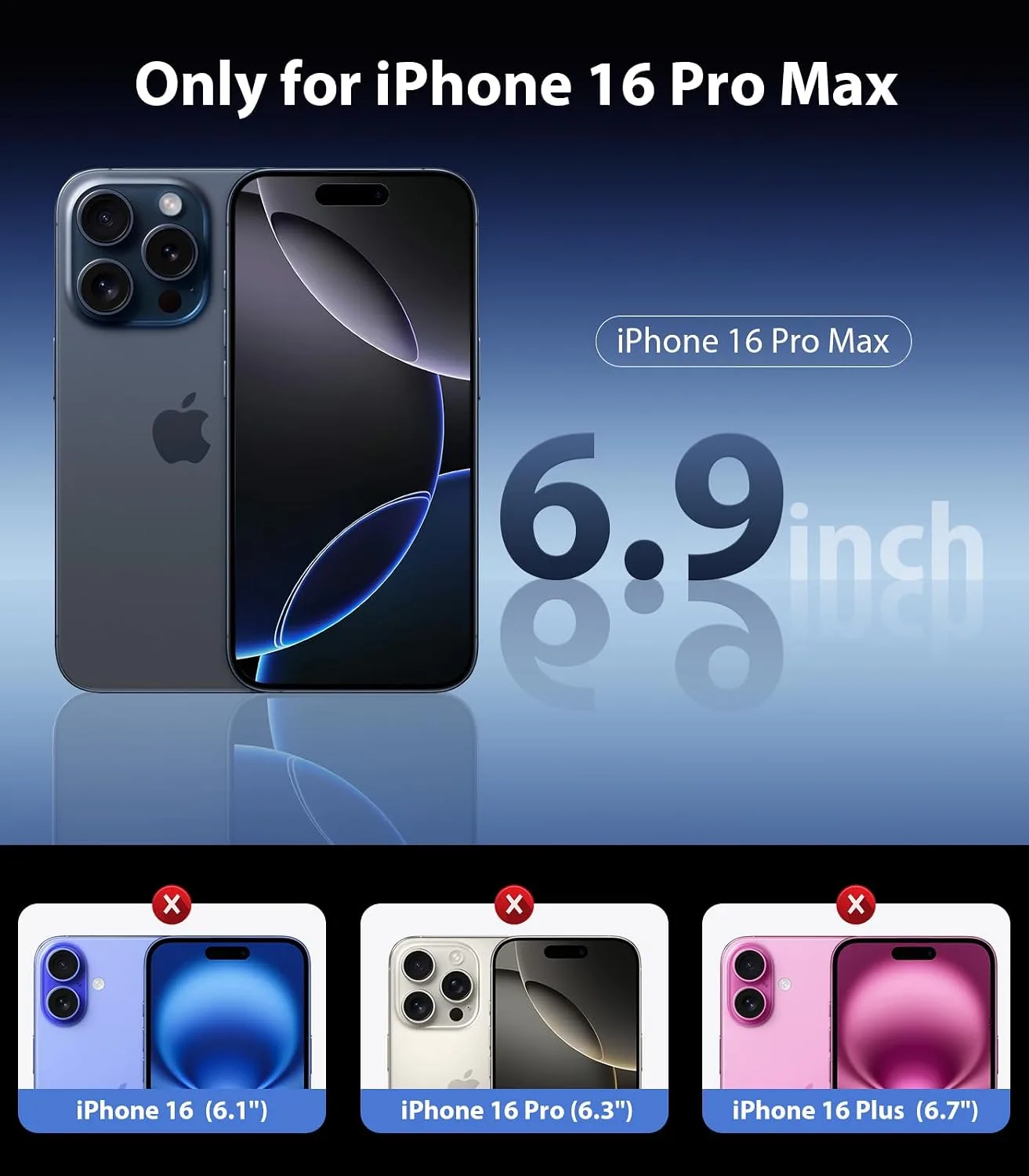 Mkeke for iPhone 16 Pro Max Case Clear [Not-Yellowing] [Military-Grade Drop Protection] Shockproof Protective Clear iPhone 16 Pro Max Case Phone Bumper case for Apple 6.9 inch 2024