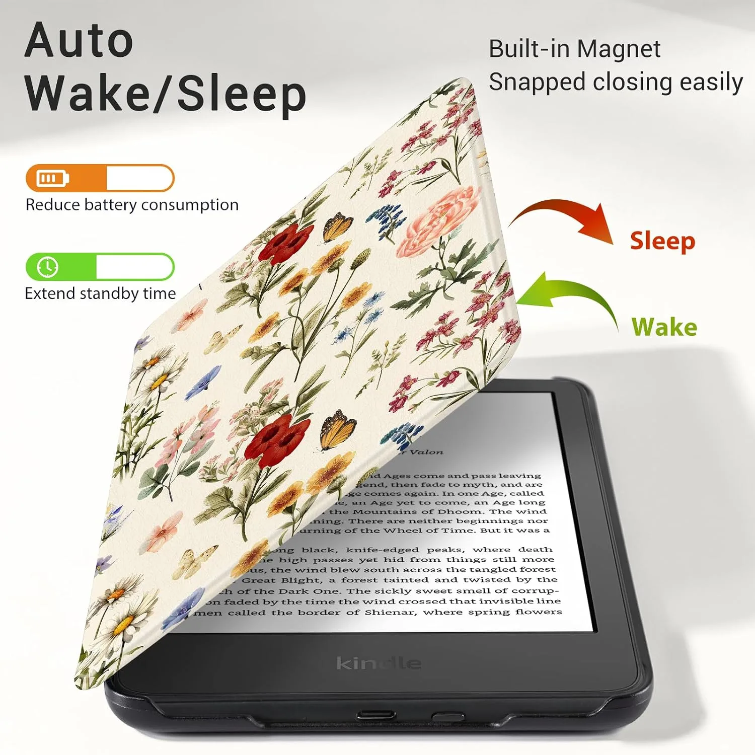 CoBak Case for Kindle 6" 2024 and 2022 (11 Generation)