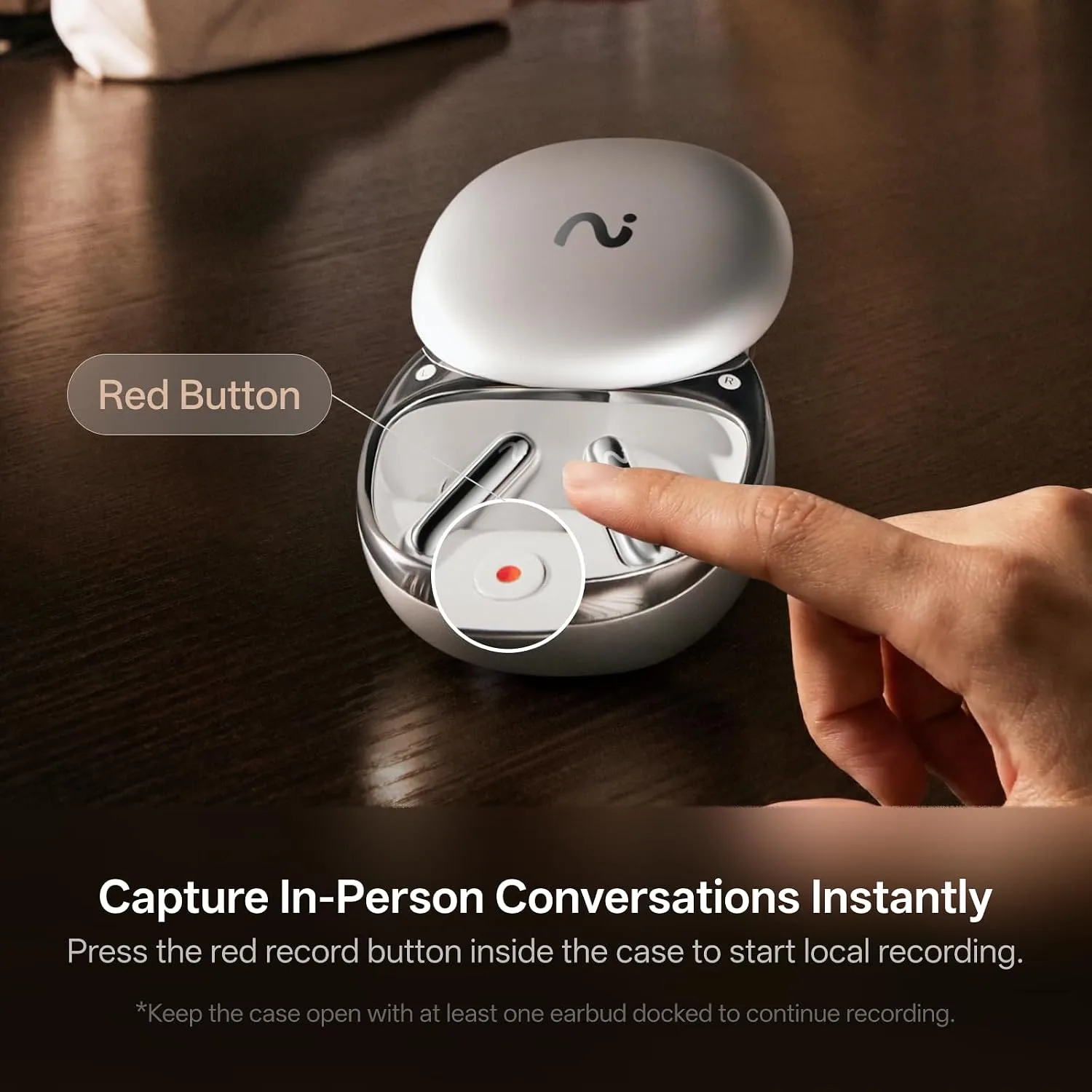 RecDot AI Voice Recorder Earbuds, AI Note Taker for Meetings & Calls