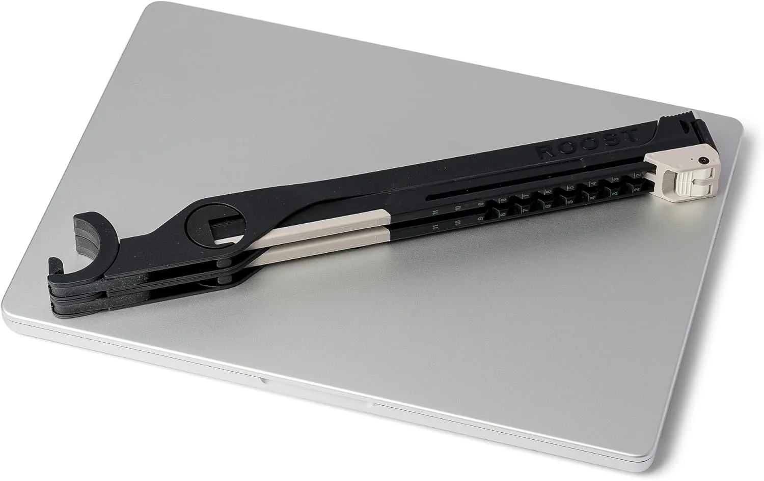 Roost V3 Plus - Ultra Portable and Adjustable Laptop Stand - Quick-Release Height Adjustment, 5 to 14 inch Screen Lift, Patented Rigid Folding Structure and Self-Adjustings Laptop Grips | Onyx Color