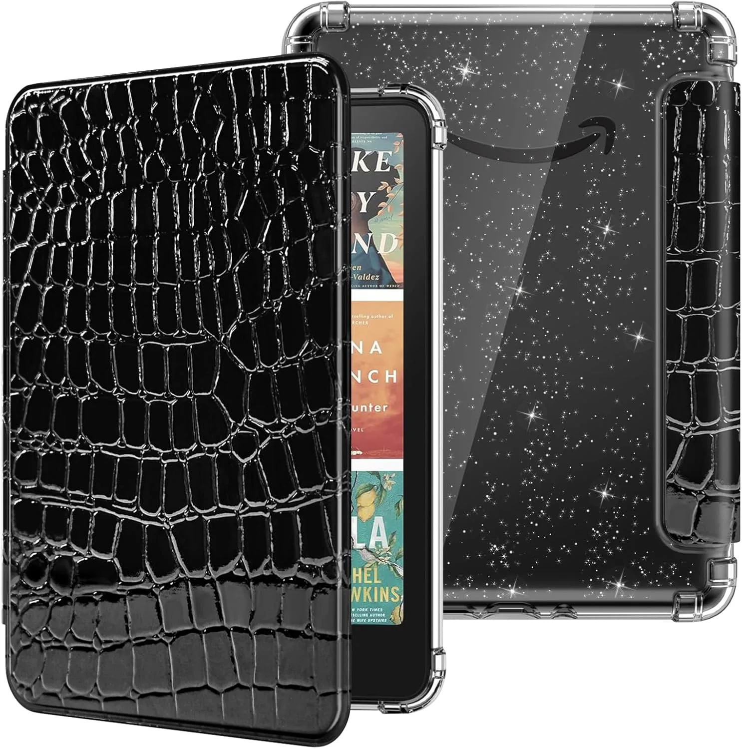 MoKo Case for 7" Kindle Paperwhite 12th Gen & Colorsoft,Crocodile Black