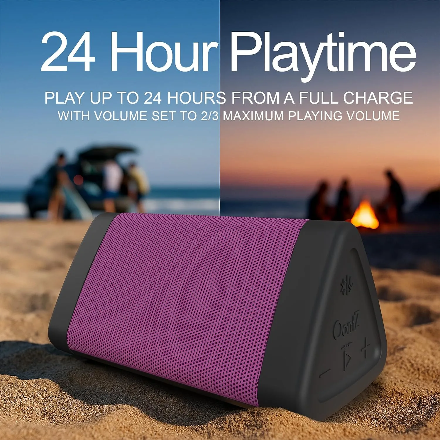 OontZ Angle 3 Gen 4 Portable Bluetooth Speaker, 12W, 24-Hour Playtime, Pink