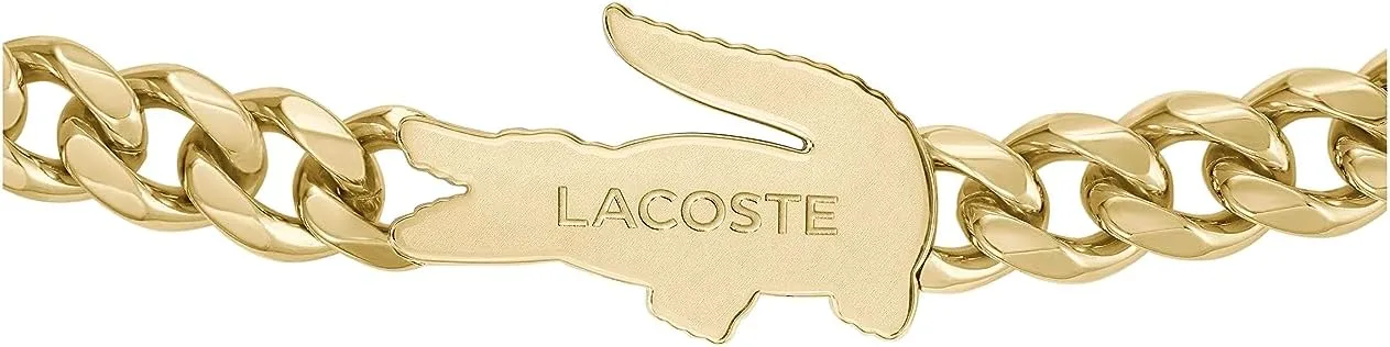 Lacoste Men's Arthor Jewelry Stainless Steel Adjustable Bracelet, Fashionable, For an Everyday Look