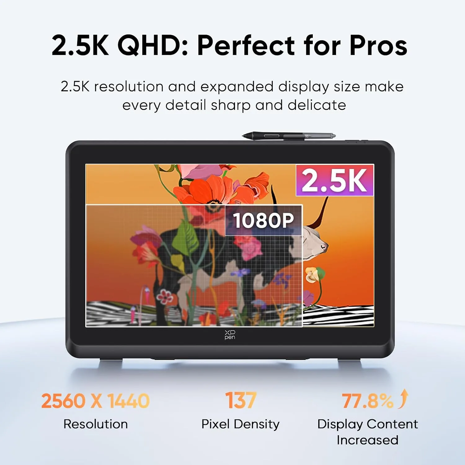 XPPen Artist Pro 22 Gen 2 22" 2.5K Drawing Tablet with Screen, 16K, Calman