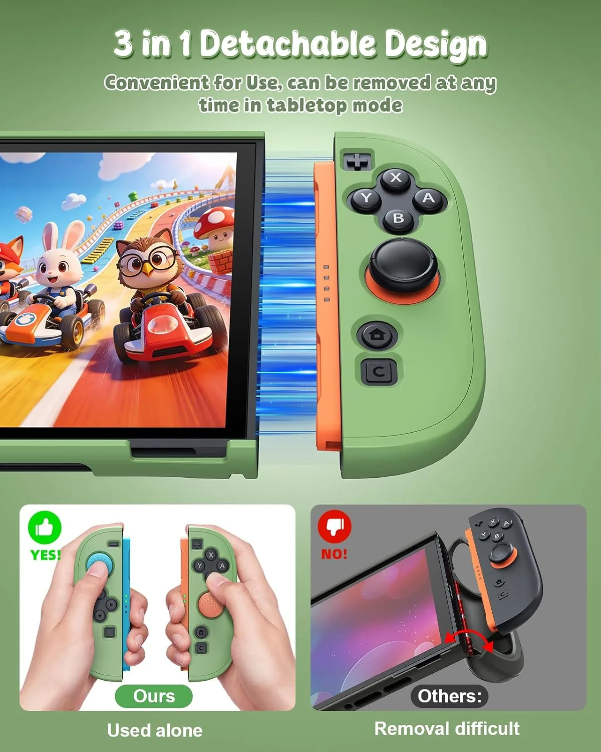 FYOUNG Switch 2 Cute Cover Case, Dockable Protective Shell for Nintendo 2
