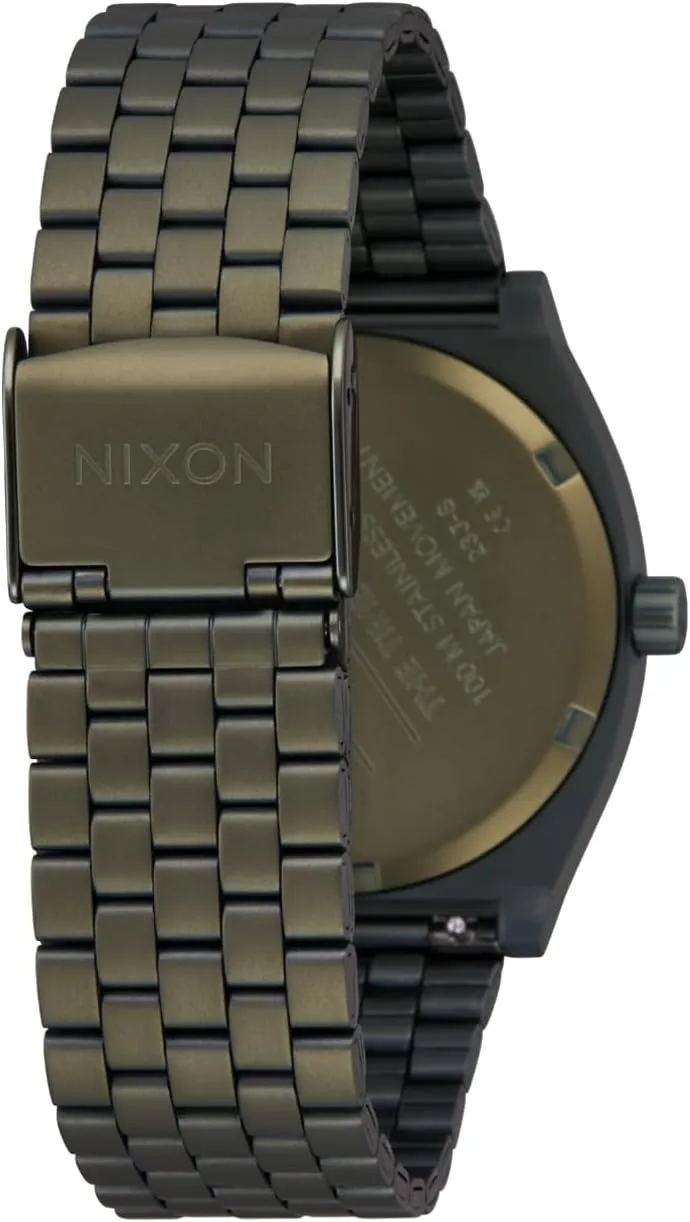 NIXON Time Teller A045 - 100m Water Resistant Men's Analog Fashion Watch (37mm Watch Face, 19.5mm-18mm Stainless Steel Band)