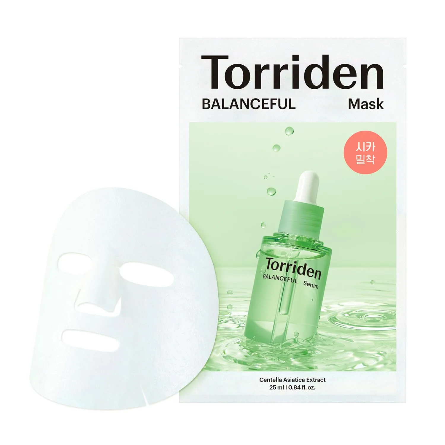 Torriden BALANCEFUL Cica Facial Masks (10 sheets) | Extra Soothing Care | 5D CICA, Hydrolyzed Hyaluronic Acid, Panthenol | Korean Face Mask