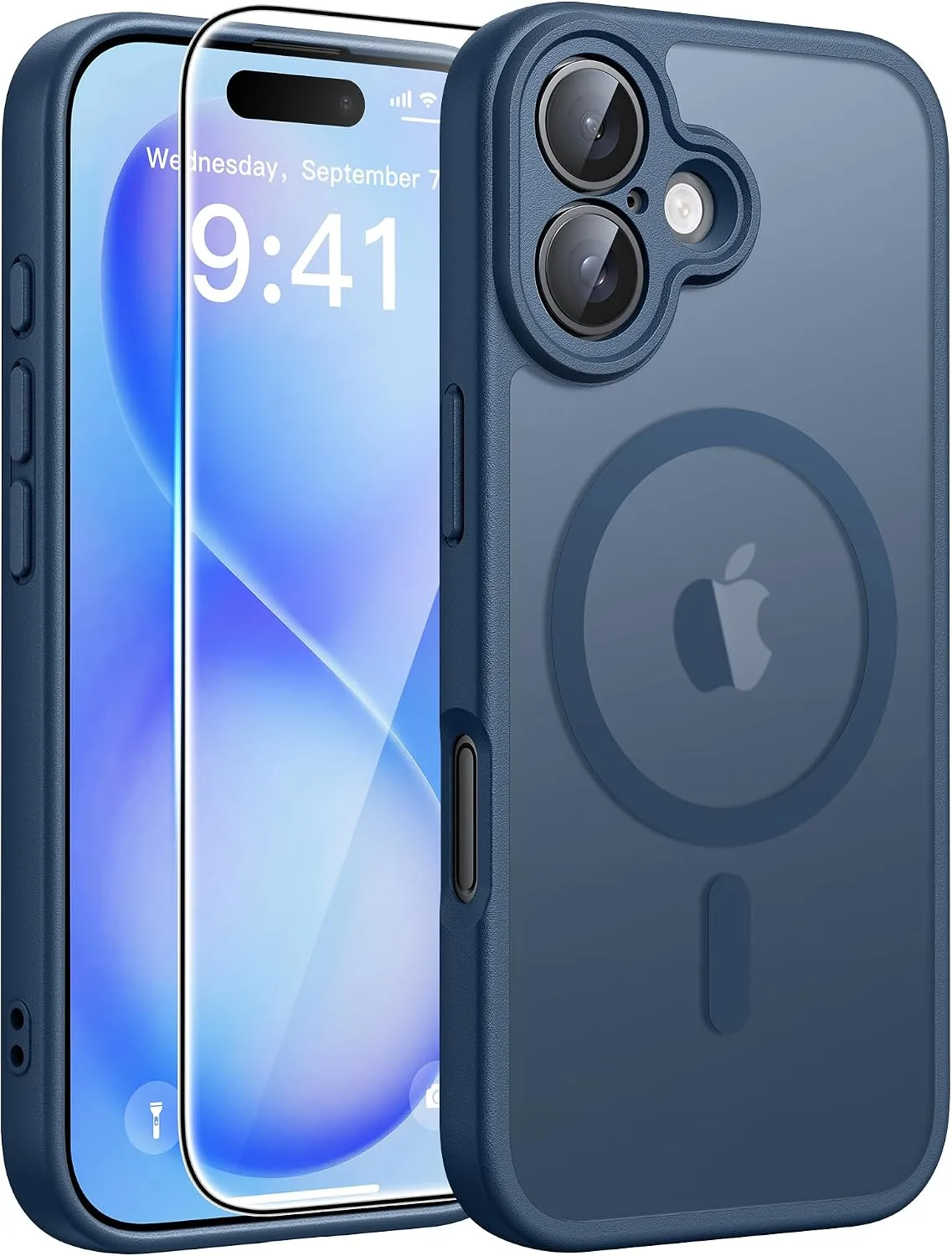 FNTCASE for iPhone 16 Plus Case, Fit for Magsafe,  Blue