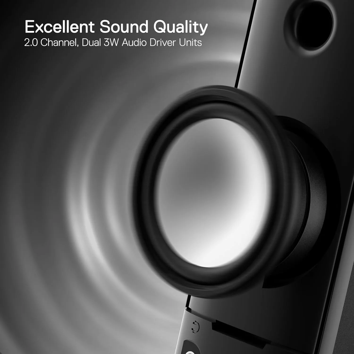 Redragon GS550 PC Gaming Speakers 2.0 Channel Stereo Enhanced Sound, Black