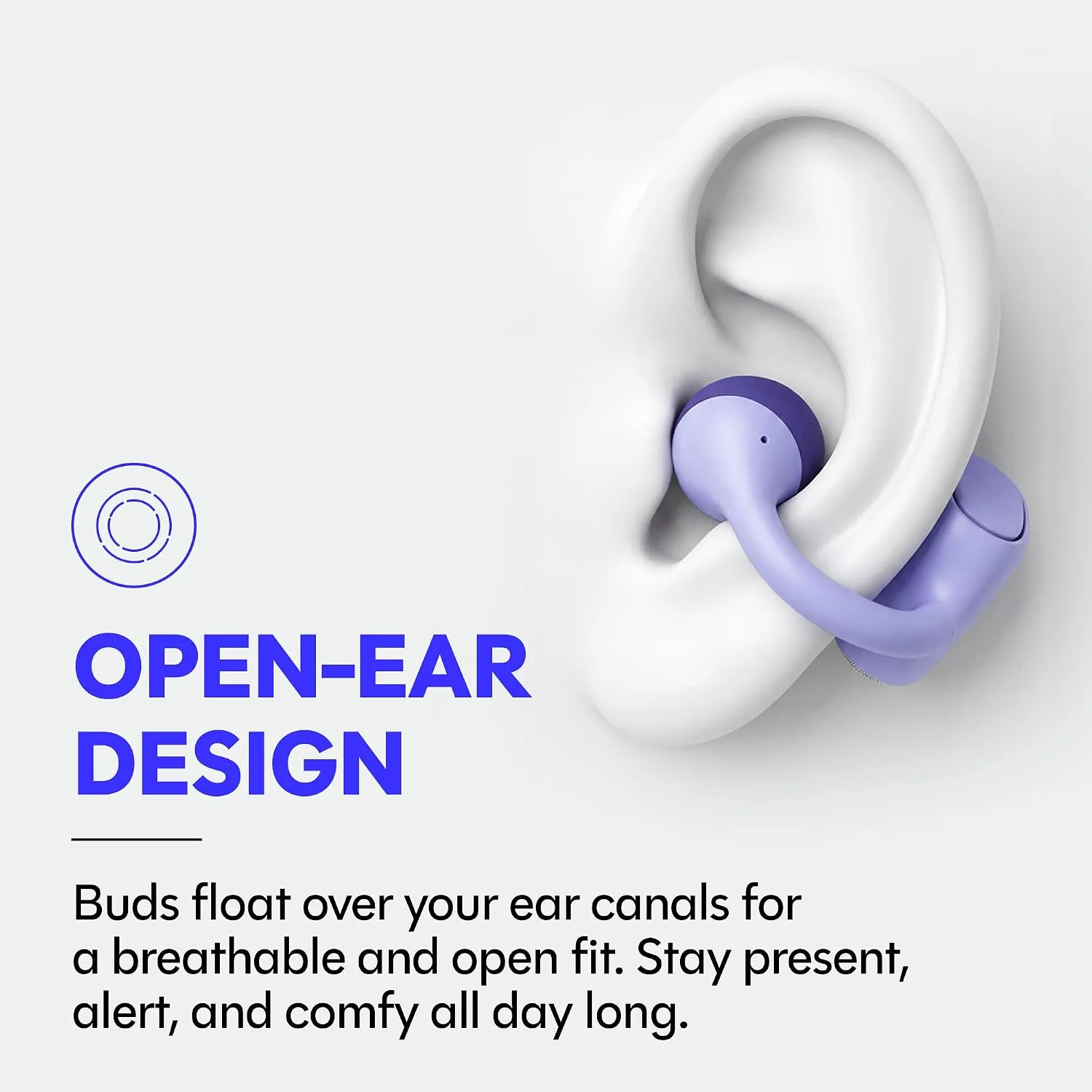 Raycon Everyday Clip On Earbuds, Open Ear & Water Resistant, 30Hr (Black)