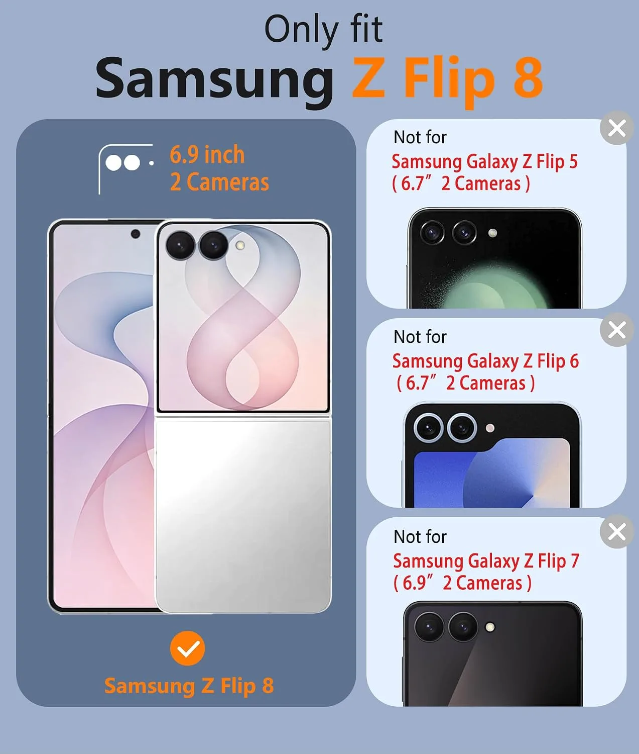 FNTCASE for Samsung Galaxy Z Flip 8 Case, Fit for Magsafe, Hinge Protection