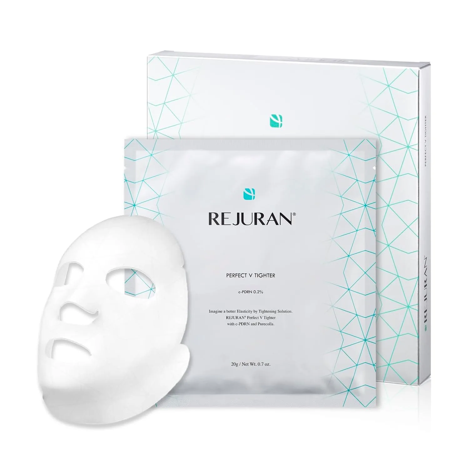 REJURAN® Turnover Mask, c-PDRN® (5ea) – Original Salmon DNA for Firming, Hydration, Repairing & Revitalizing. Achieve Youthful, Radiant Skin. Korean Skincare. Ultra Microfiber Sheet Mask (Pack of 2)