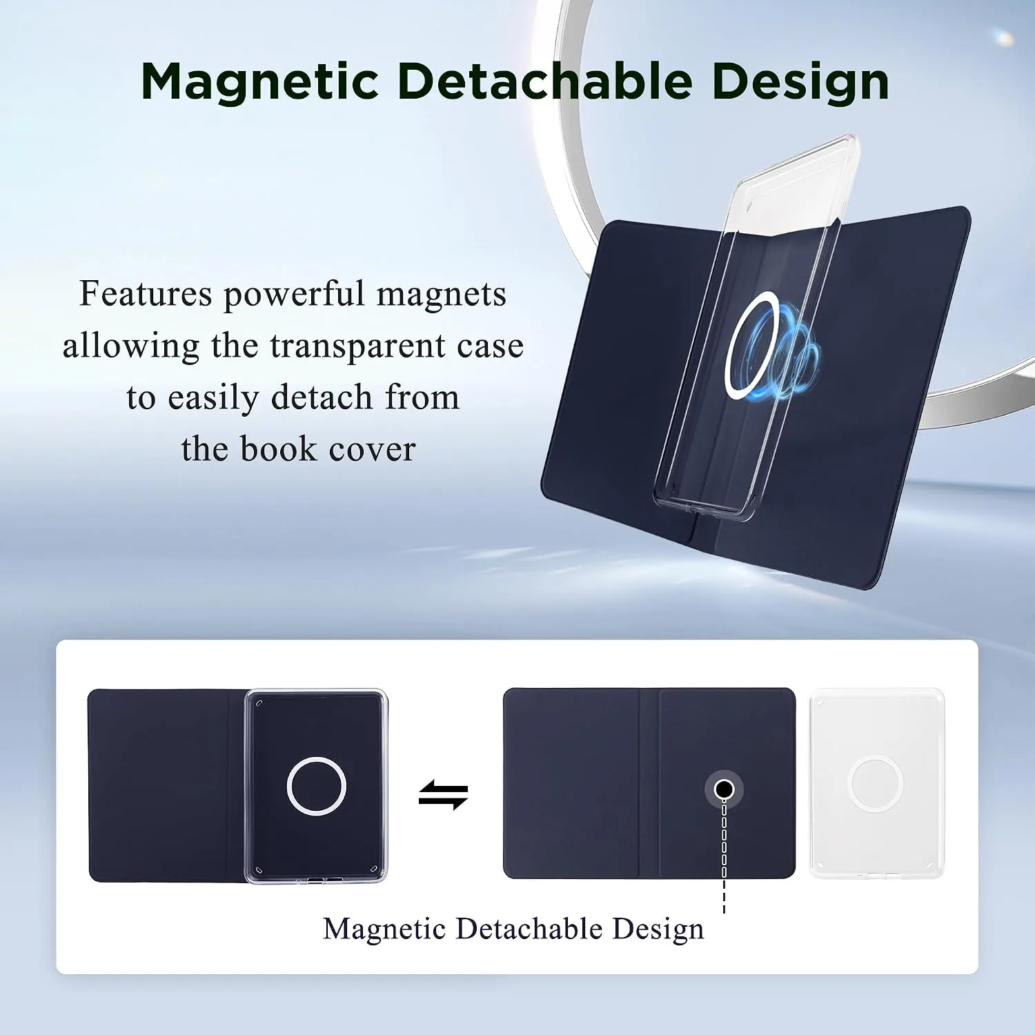 Magnetic Book Cover Case for 7'' Kindle Paperwhite & Colorsoft