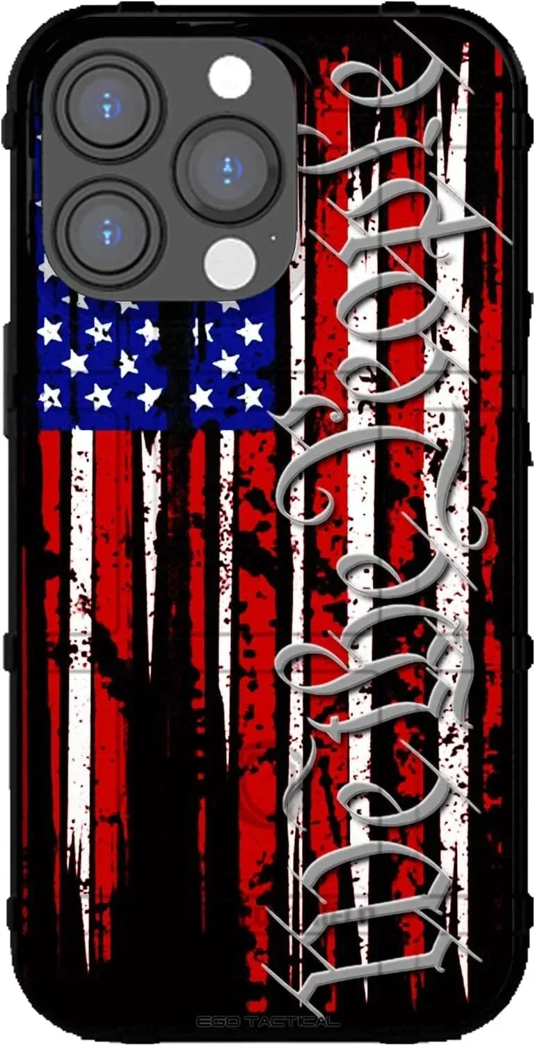 Funda para iPhone 16 Pro EGO Tactical Rugged Shield bandera USA