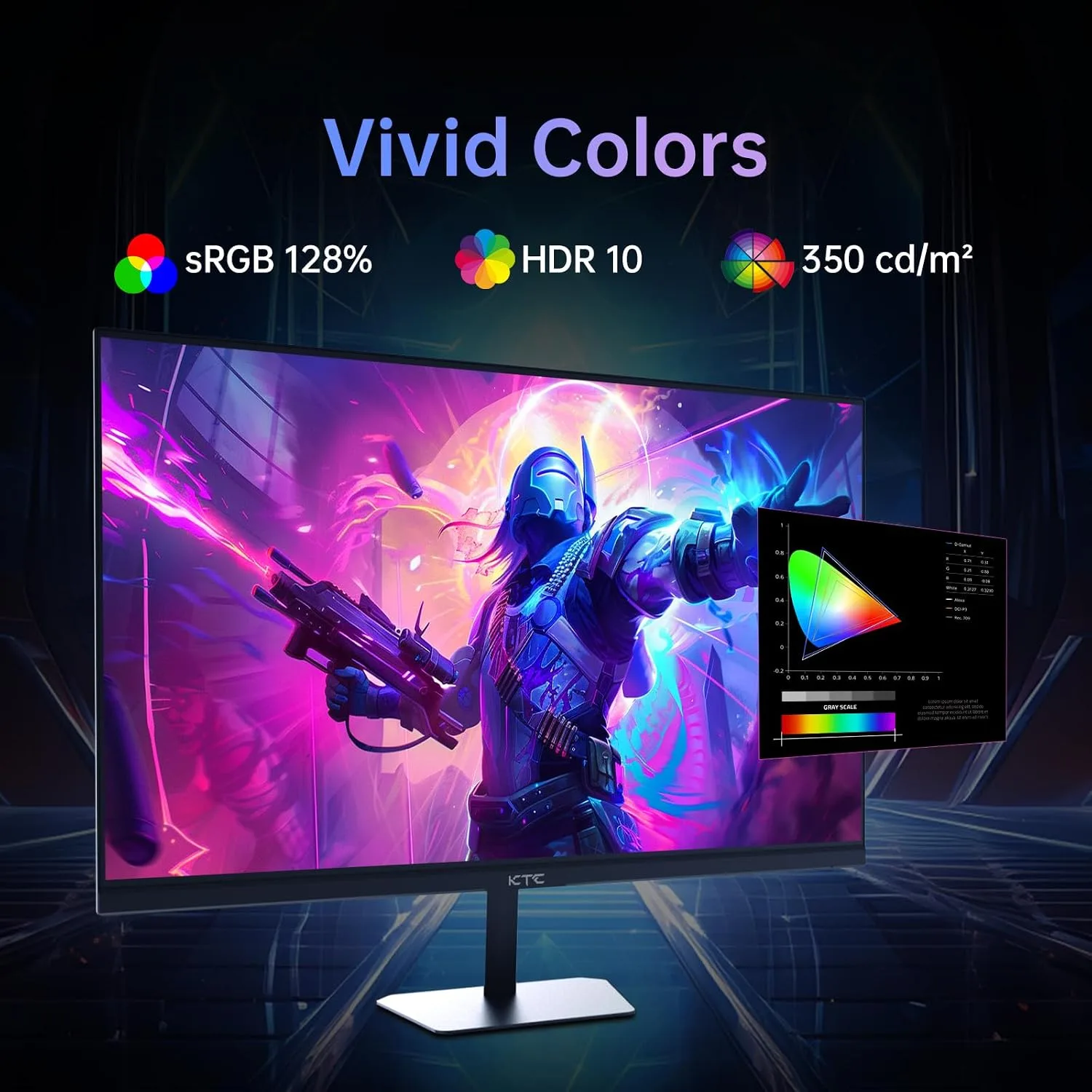 KTC 24.5 Inch Gaming Monitor, 180Hz OC 200Hz Monitor FHD, Fast IPS, H25T7