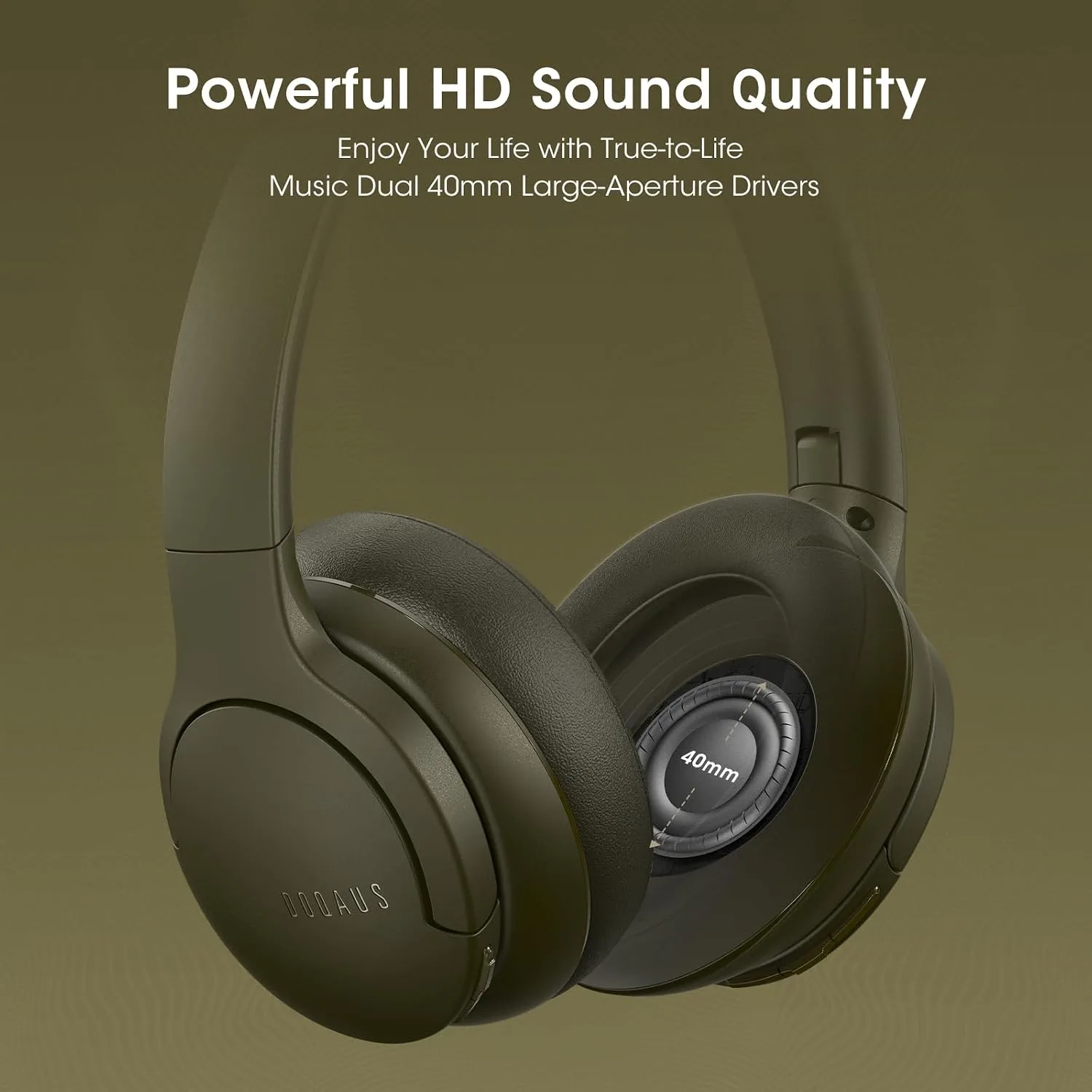 DOQAUS Bluetooth Headphones Over Ear, Headphones Wireless with 90H Playtime