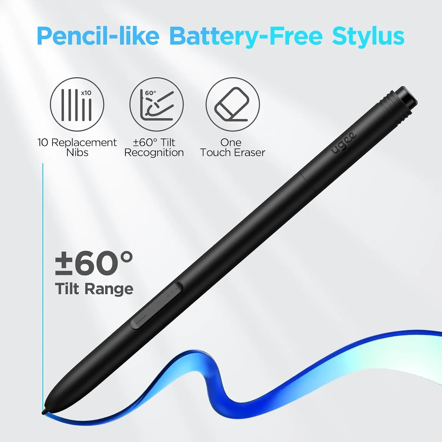 UGEE UE12 11.6 inch Drawing Tablet with Screen, Graphic Tablet with Full-Laminated Screen, 124% sRGB Color Gamut, Battery-Free Stylus & 8 Shortcut Keys, Drawing Pad Compatible with Windows/Mac/Android