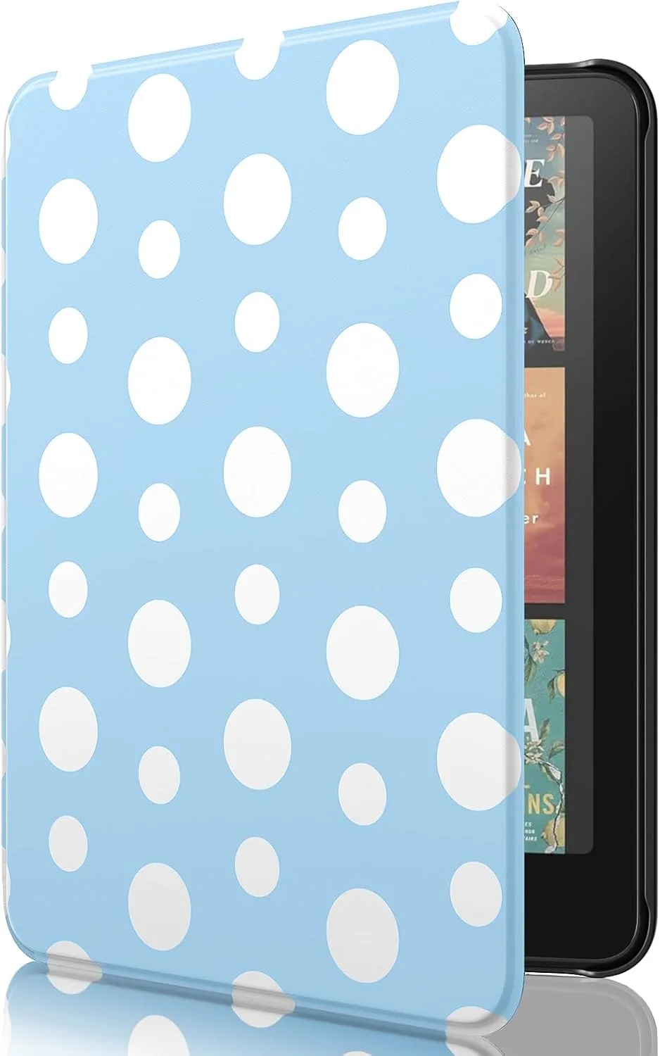 MoKo Case for 7" Kindle Paperwhite 12th Gen&Colorsoft 2024, Blue with Dots