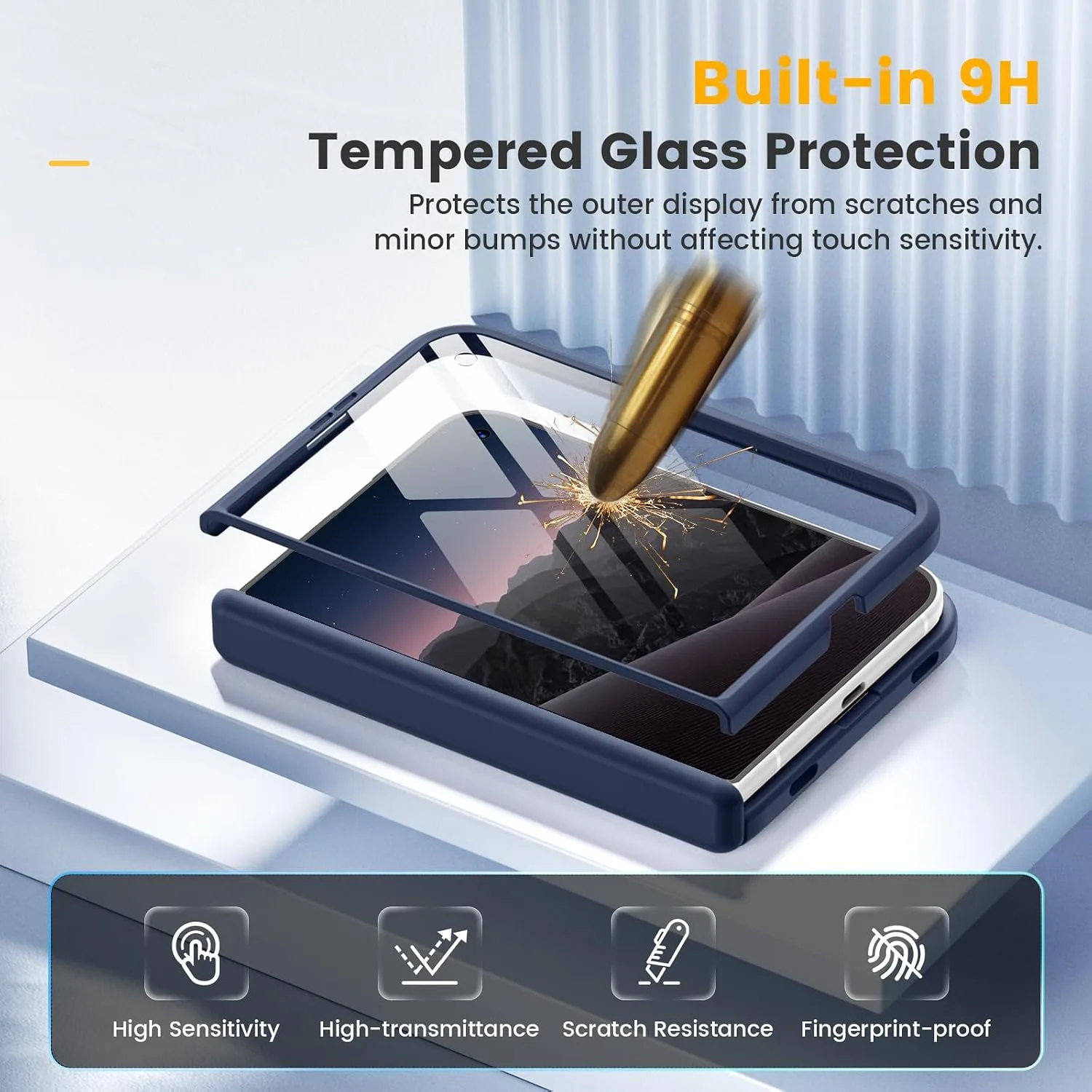 Magnetic for iPhone Duo Case with Hinge Protection, Fit for MagSafe Blue