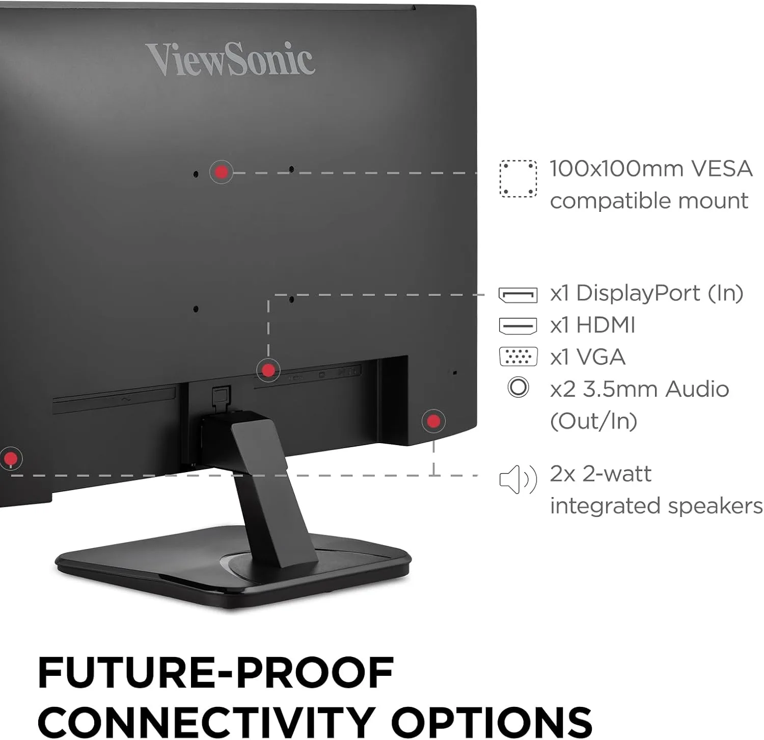 ViewSonic VA2756A-MHD 27 Inch Full HD Computer Monitor, IPS 120Hz Display