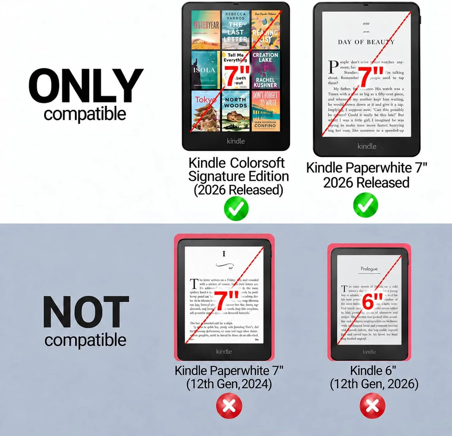 CoBak Clear Case for 7" Kindle Paperwhite & Kindle Colorsoft 2026 Released