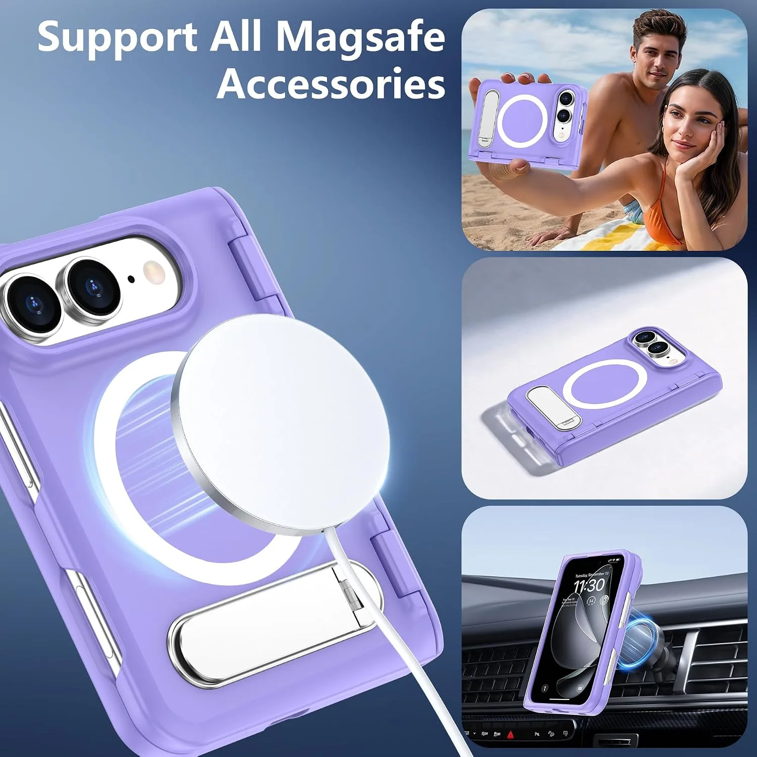 For iPhone Duo Case/iPhone Fold Case with Kickstand & Screen Protector