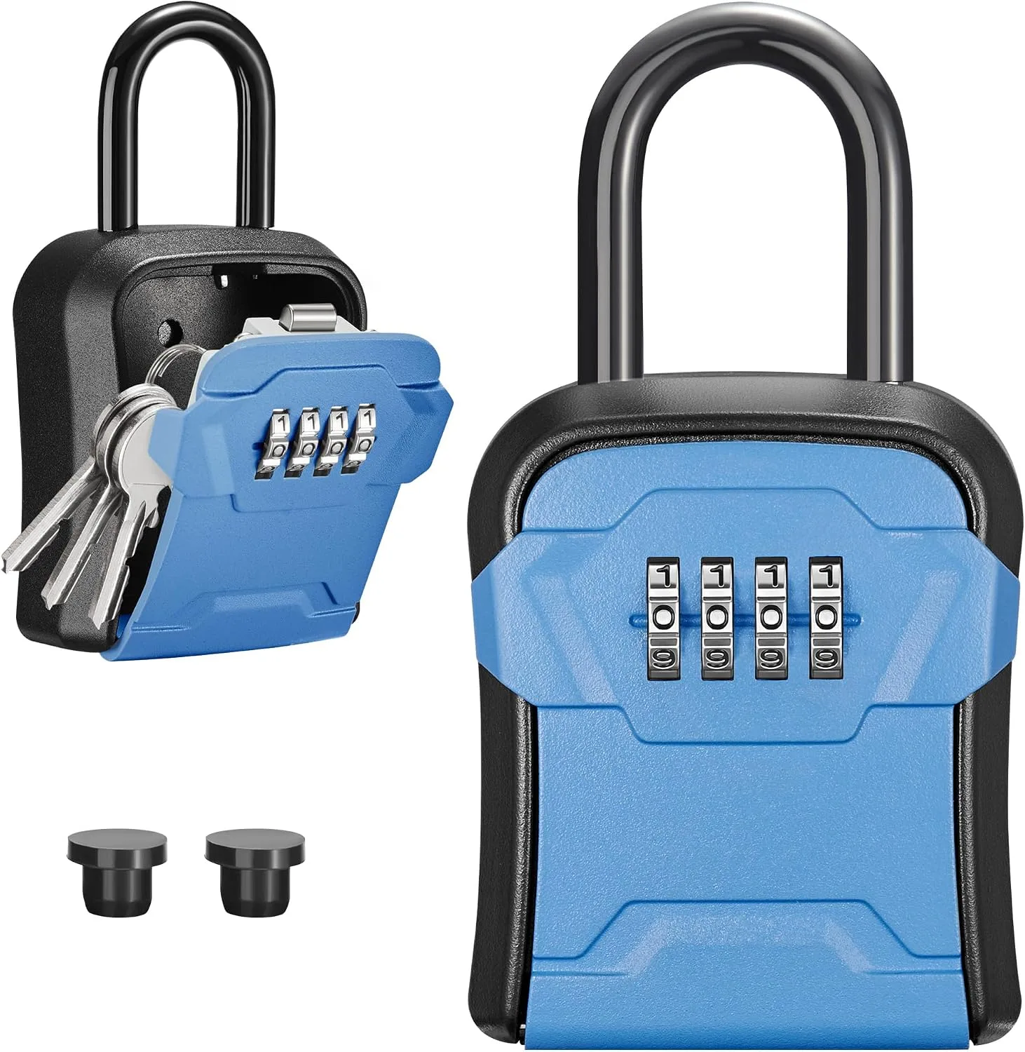 Puroma Key Lock Box for House Keys Combination Lockbox with Code, 1 Blue