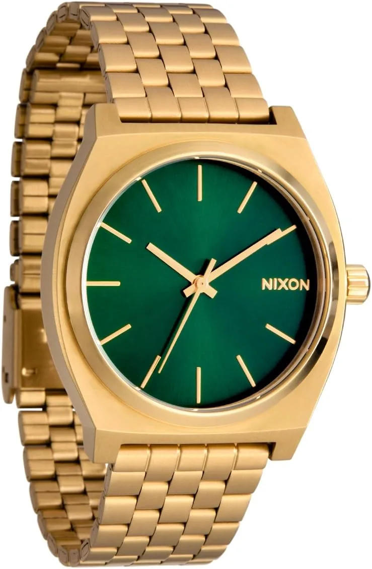 NIXON Time Teller A045 - 100m Water Resistant Men's Analog Fashion Watch (37mm Watch Face, 19.5mm-18mm Stainless Steel Band)