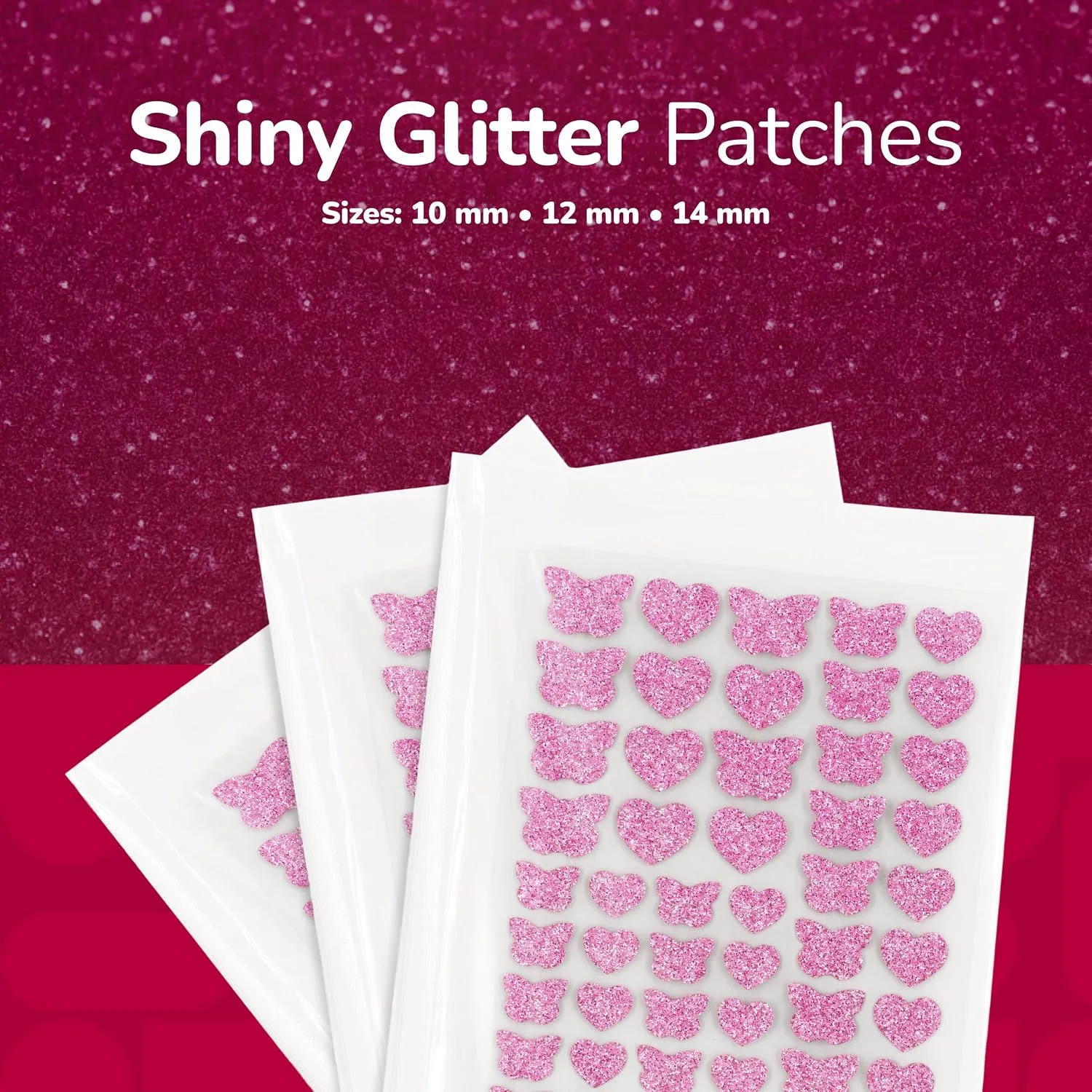 BioSwiss Pimple Patches, Shiny Glitter Patch for Zits and Blemishes, Hydrocolloid Spot Stickers for Face and Skin, 100 Count