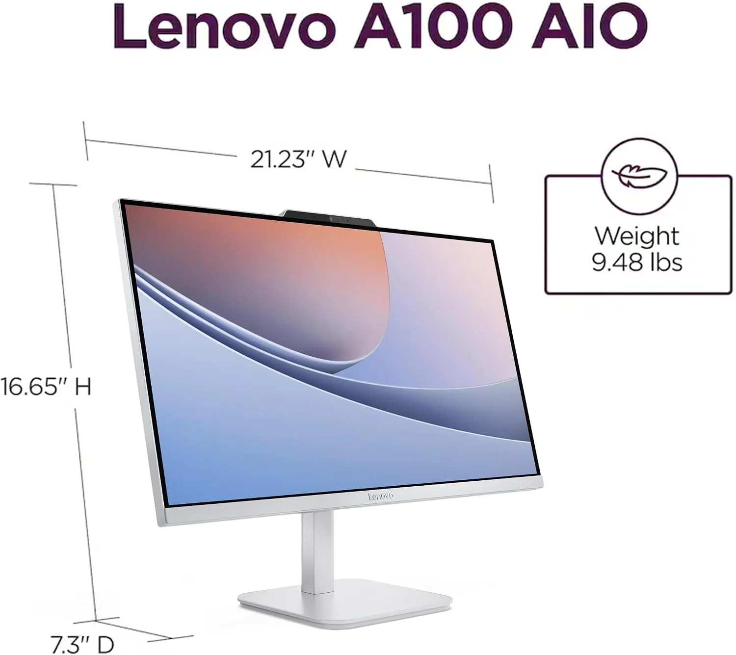 Lenovo 24" FHD All-in-One Desktop Computer for Home & Office, Intel Core i3 Processor, 32GB RAM, 2TB PCIe SSD, WiFi 6, HDMI, Bluetooth 5.2, Business AIO, Vent-Hear, Wireless KB & Mouse, Win 11 Pro