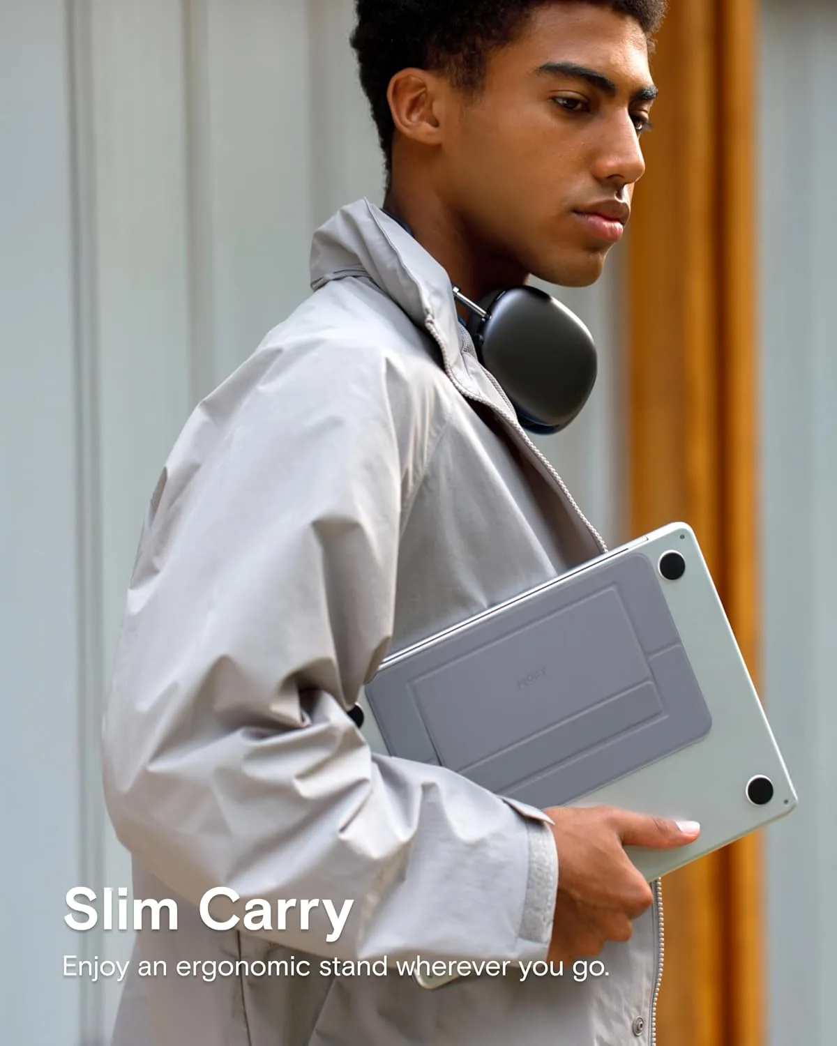 MOFT Airflow Adhesive Laptop Stand, Slim & Portable Laptop Riser for Work