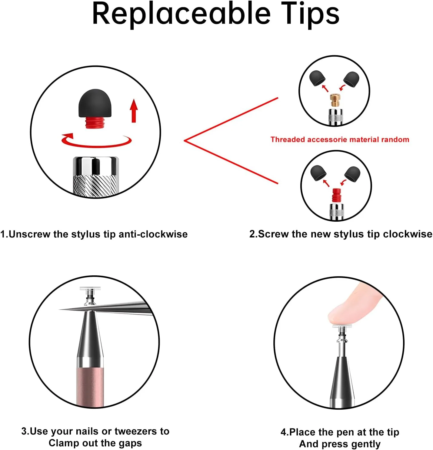 Bopomofo Stylus(10 Pcs),2-in-1 Stylus Pen for Touchscreen,Capacitive Stylus