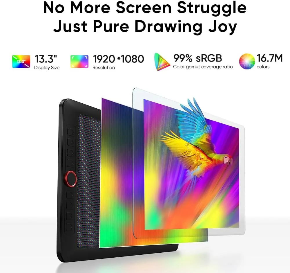 XPPen Artist 13.3 Pro V2 Drawing Tablet with Screen, 16K, Full-Laminated