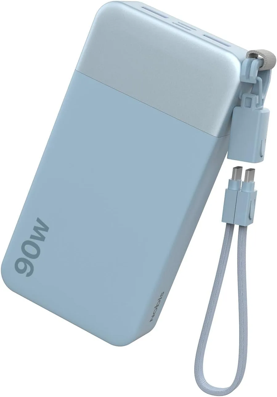 NOBIS Portable Charger 20000mAh 90W Power Bank w/Detachable Cable