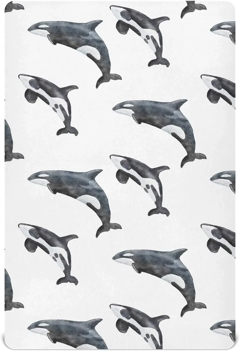 Sábana Bajera para Cuna Vvfelixl Estampado Orca Talla M
