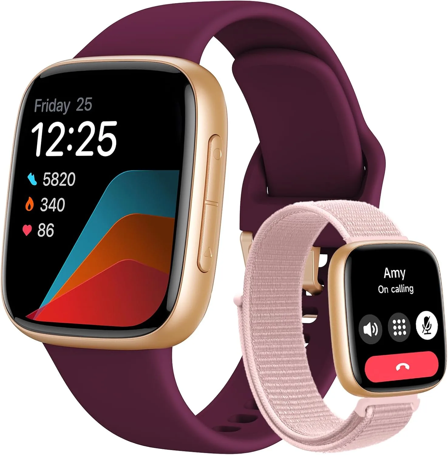 Smart Watch for Women/Men, Answer/Make Call, 1.85" AMOLED Always-On Screen