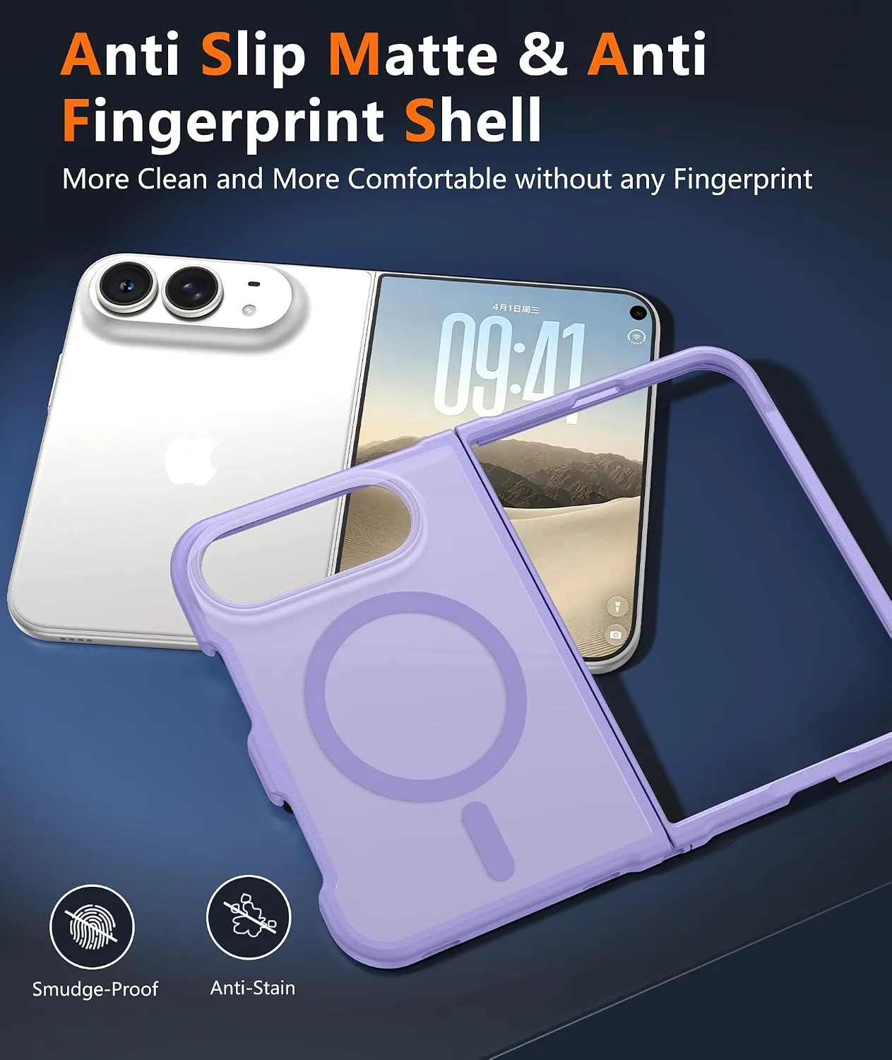 FNTCASE for iPhone Duo Case, Fit for Magsafe, Light Purple