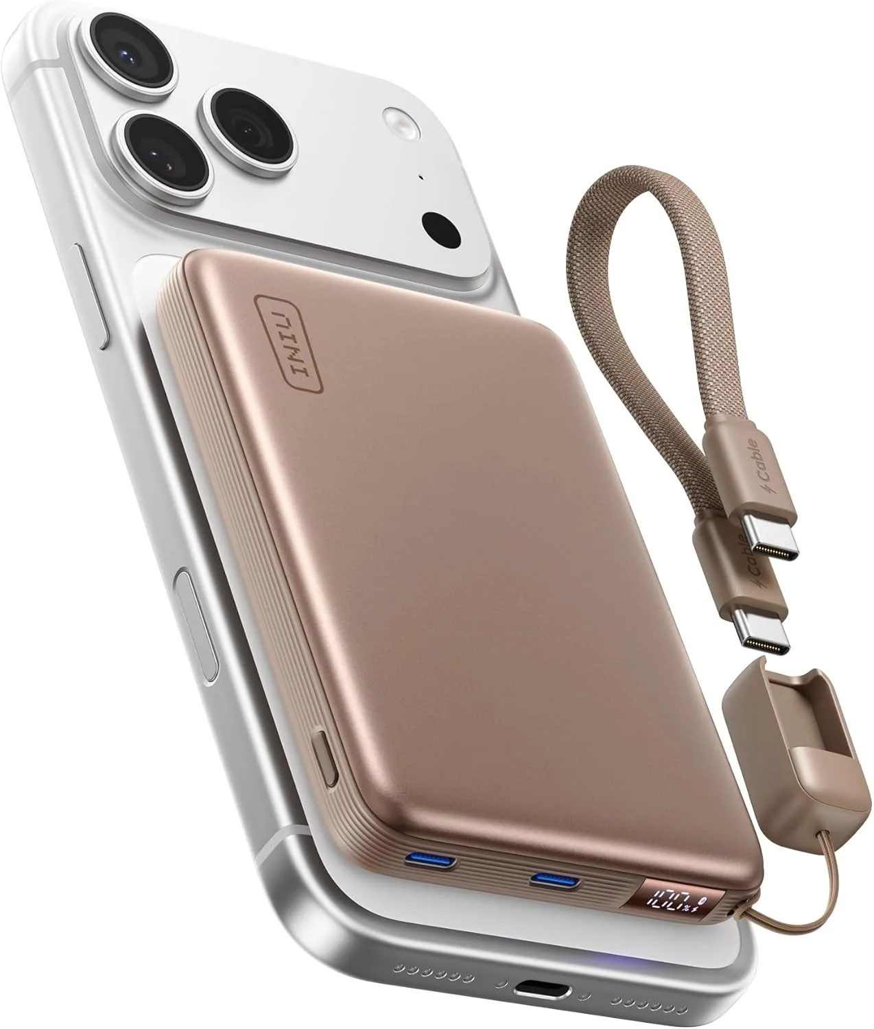 INIU for MagSafe Qi2.2 25W Portable Charger, Slimmest 10000mAh Power Bank