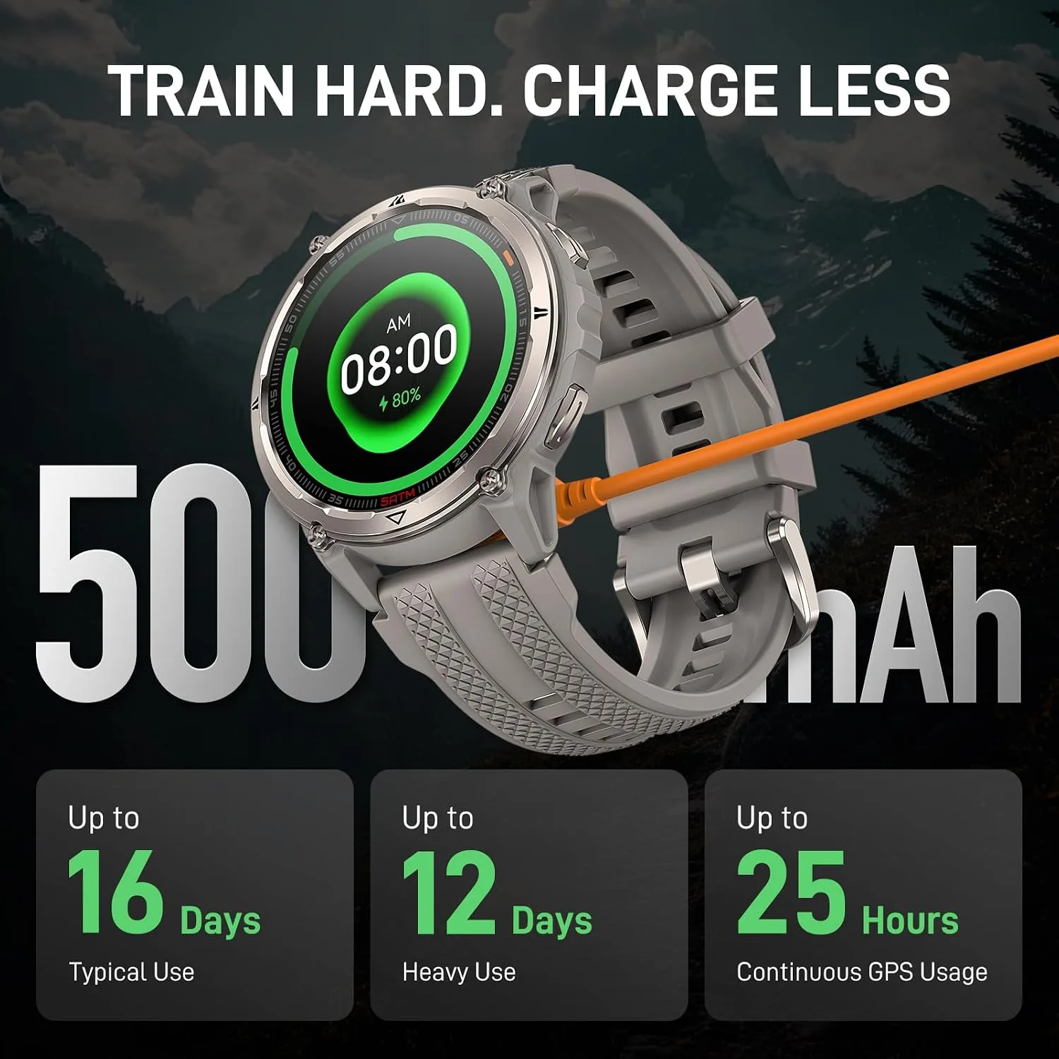 KOSPET ORB 2 Rugged Smart Watch, 5 ATM & IP69 Waterproof, Dual-Band GPS