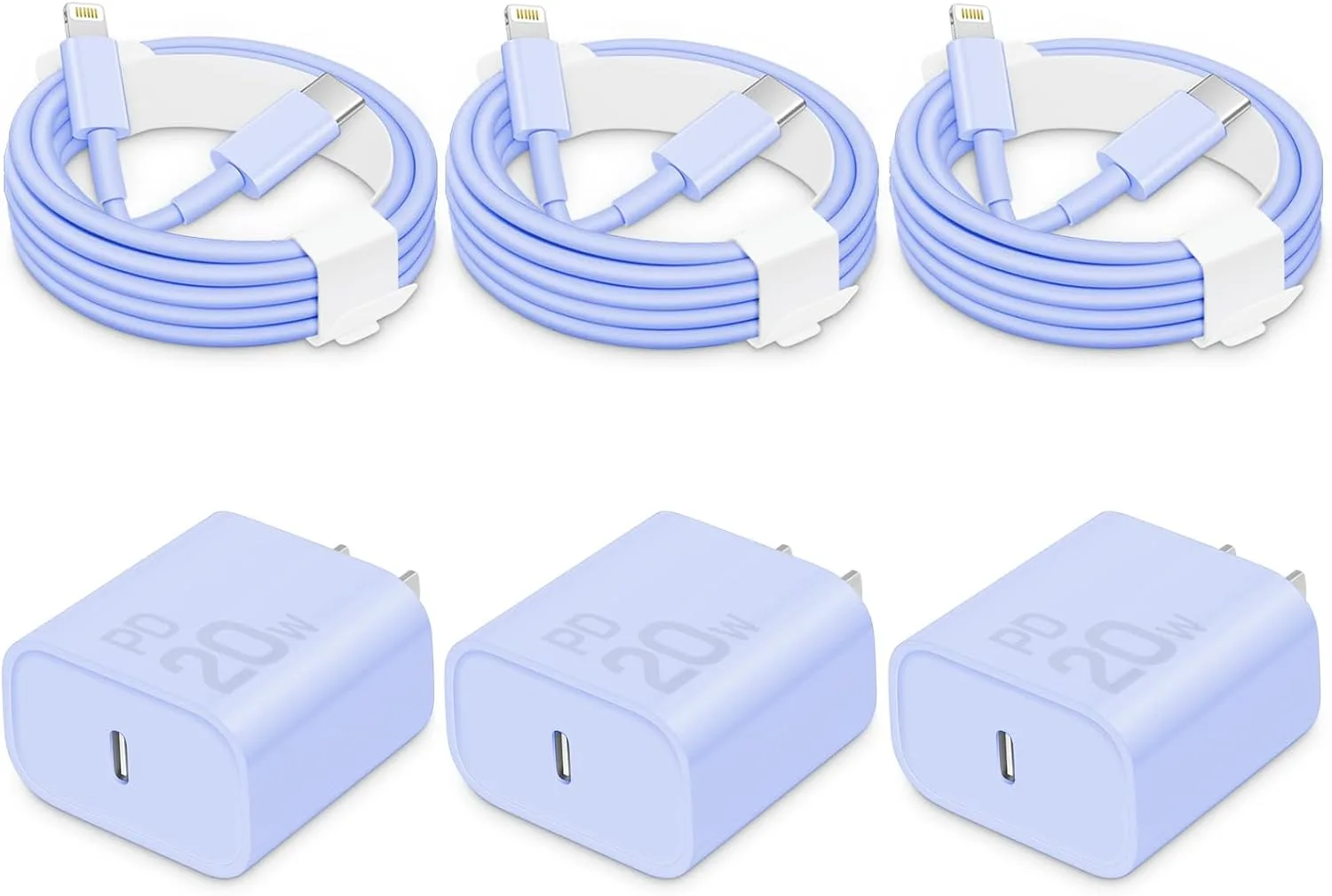 CXX 20W Fast Charger for iPhone 14/13/12 [3-Pack, MFi Certified]