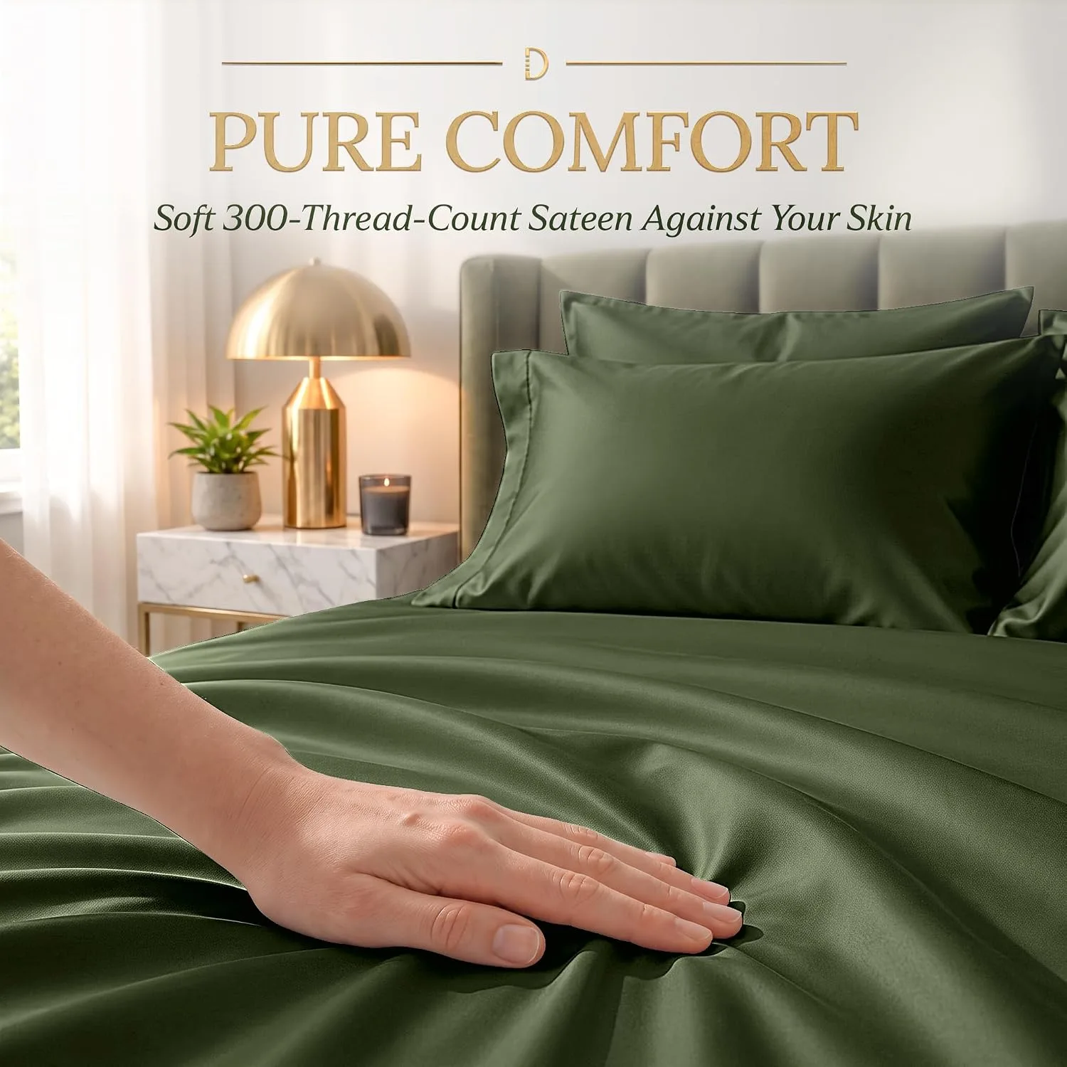 DECOLURE 100% Viscose from Bamboo Sheets Twin Size | 4 Pc Cooling Bed Set
