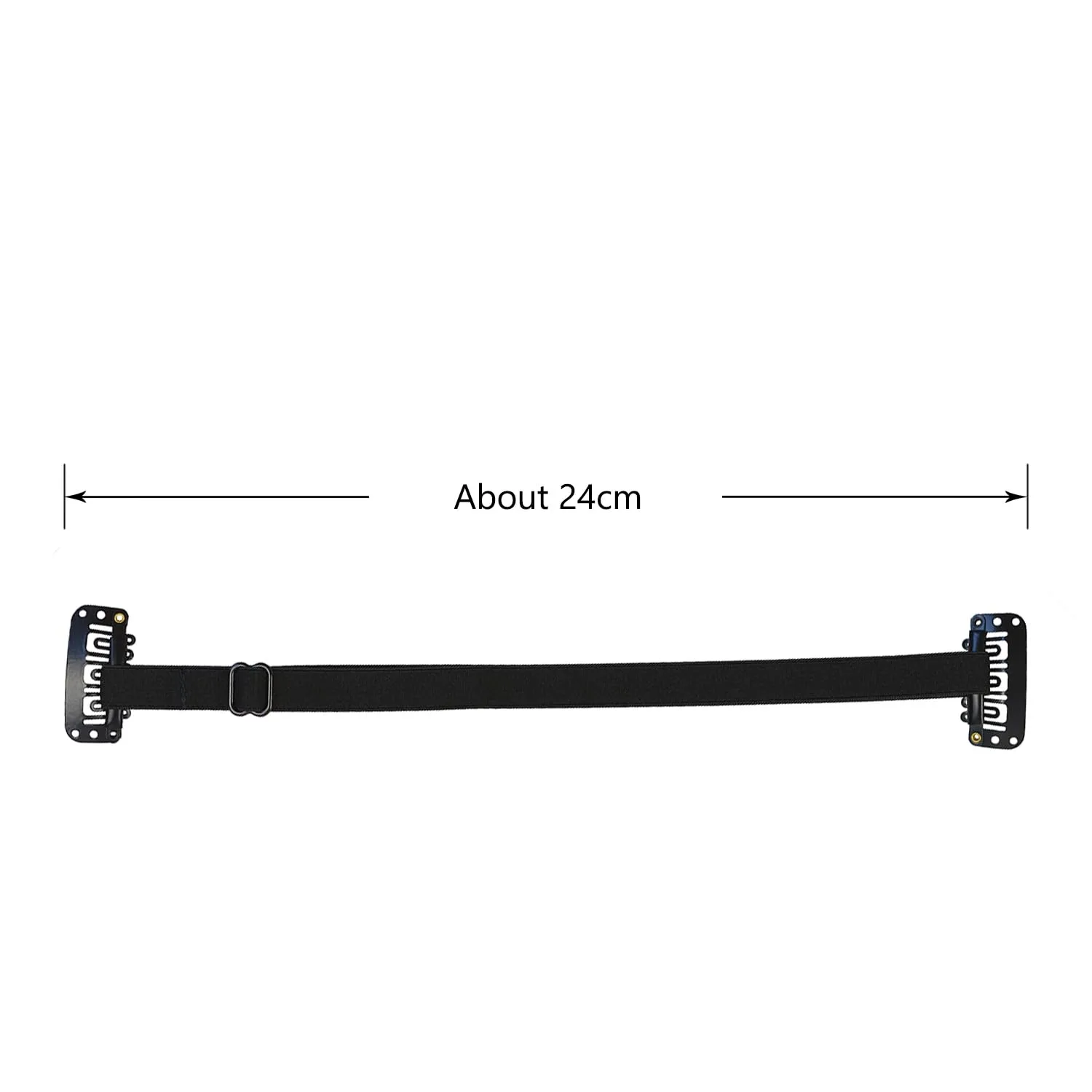 4 Pcs Facelift Bands with Clips Invisible Face Stretching Lifting Strap Adjustable Elastic Band Face Slimming Band (24cm Black Single Bands)